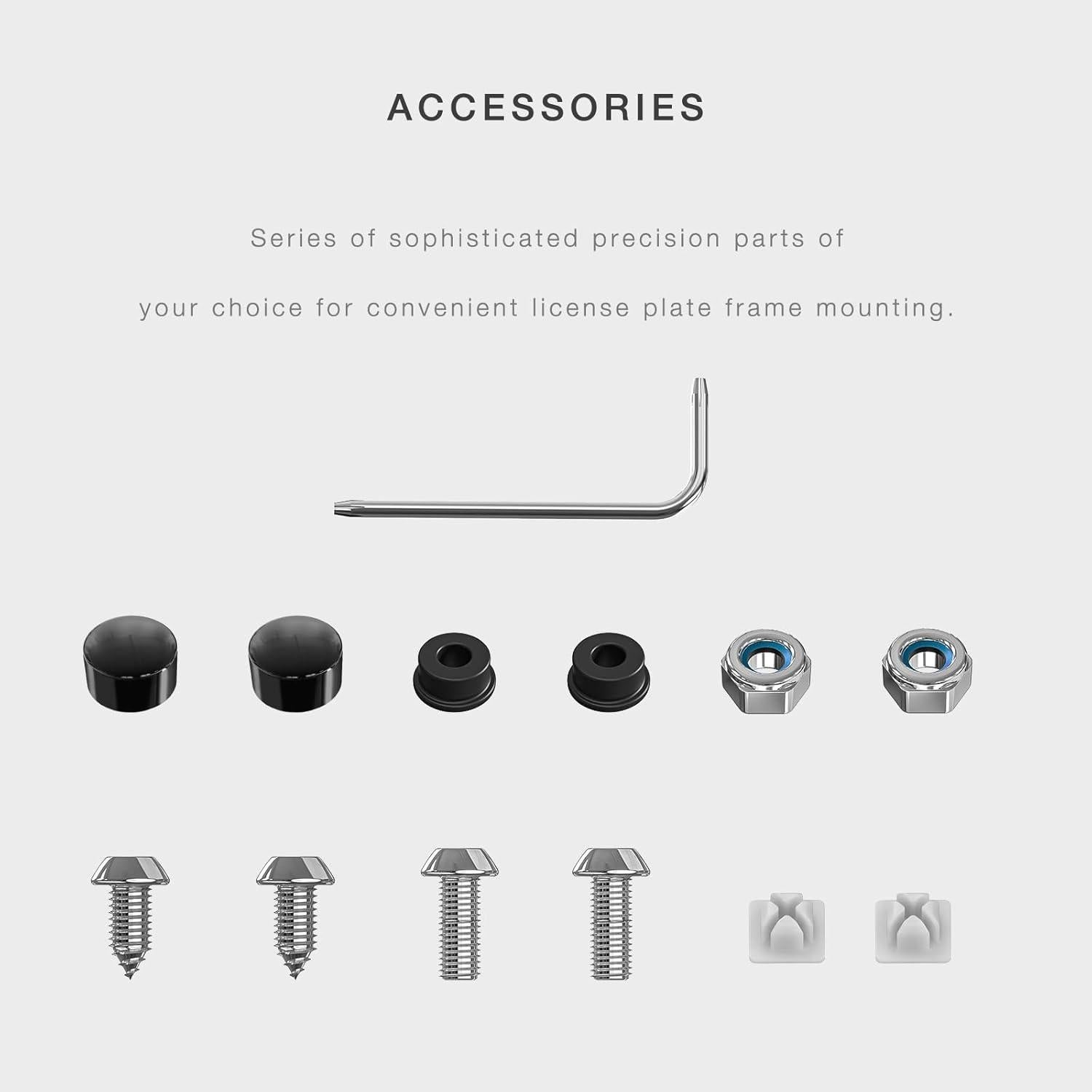 Marco de Placa de Licencia Foranlig A000055.6 Negro