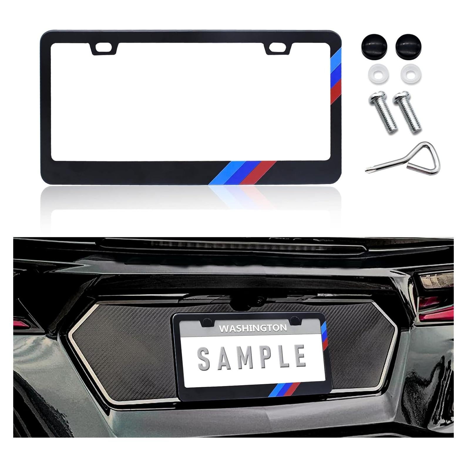 Marco de Placa de Licencia BMW GZSH Mate Azul 31.1x15.9 cm