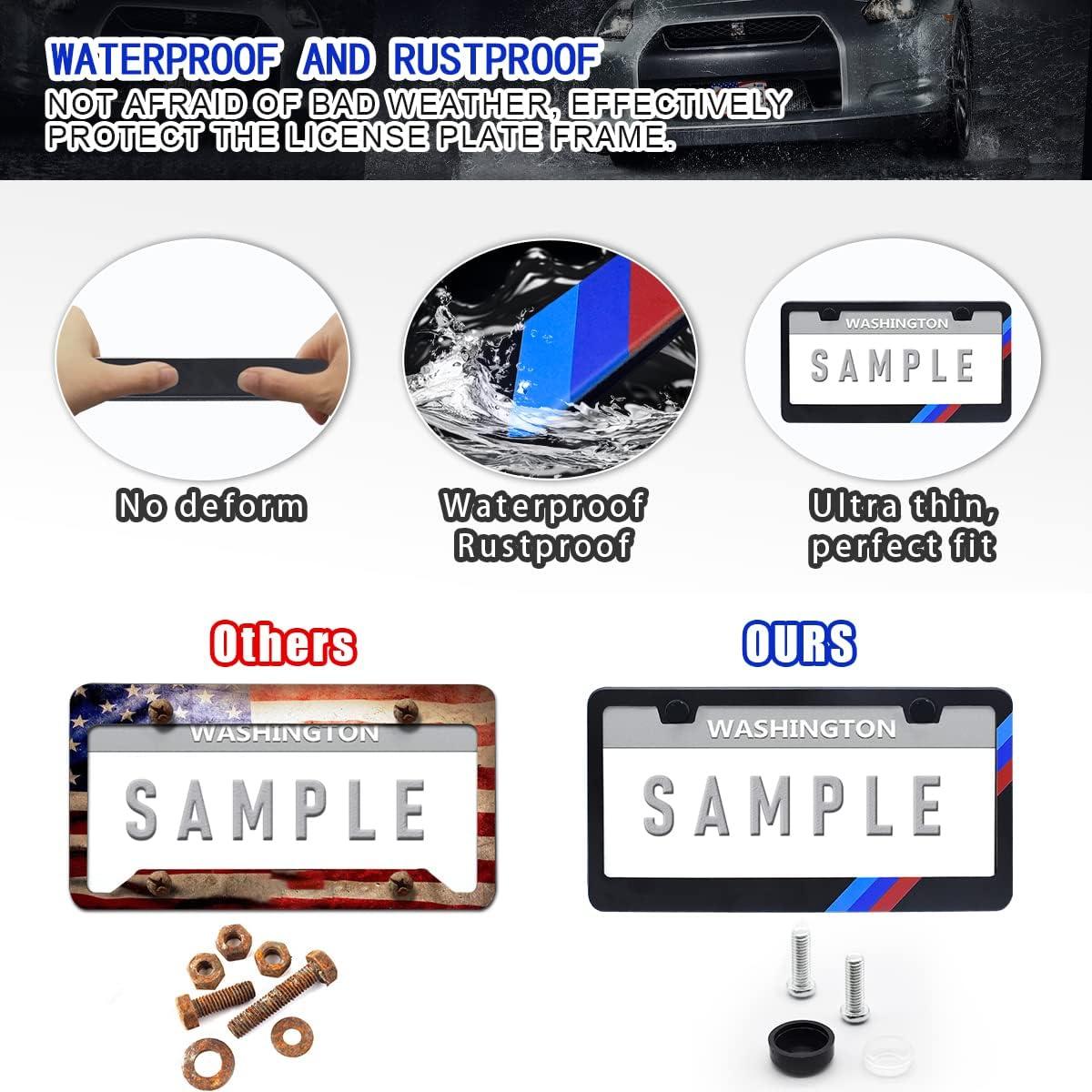 Marco de Placa de Licencia BMW GZSH Mate Azul 31.1x15.9 cm