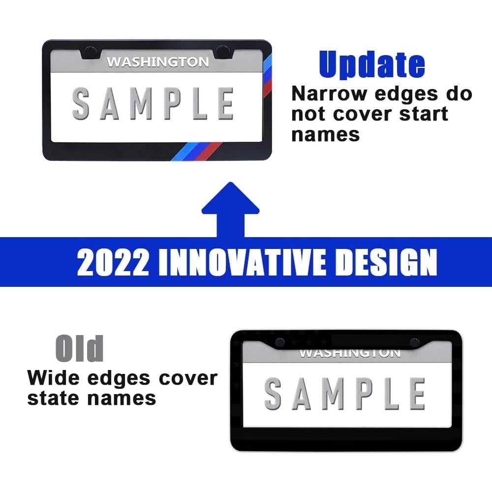 Marco de Placa de Licencia BMW GZSH Mate Azul 31.1x15.9 cm