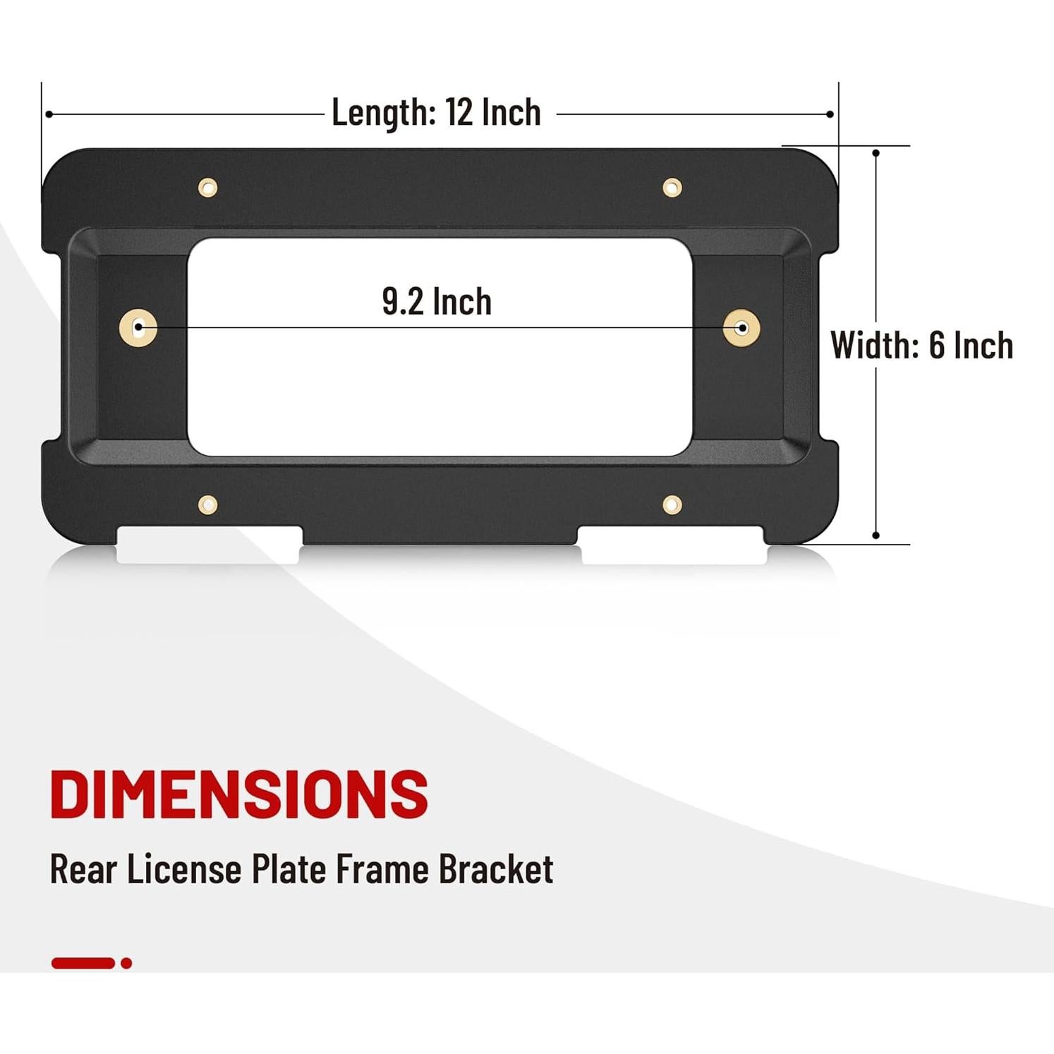 Marco de Placa de Matrícula Trasera RED WOLF para BMW y Mini Cooper