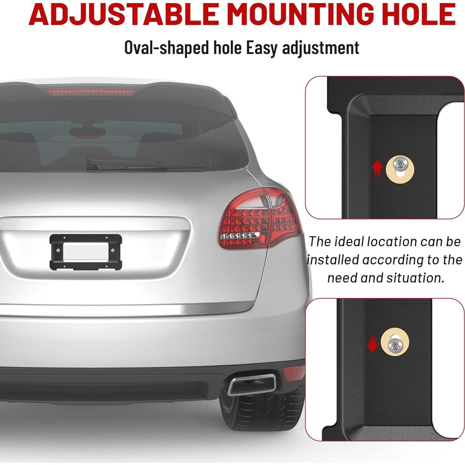 Marco de Placa de Matrícula Trasera RED WOLF para BMW y Mini Cooper