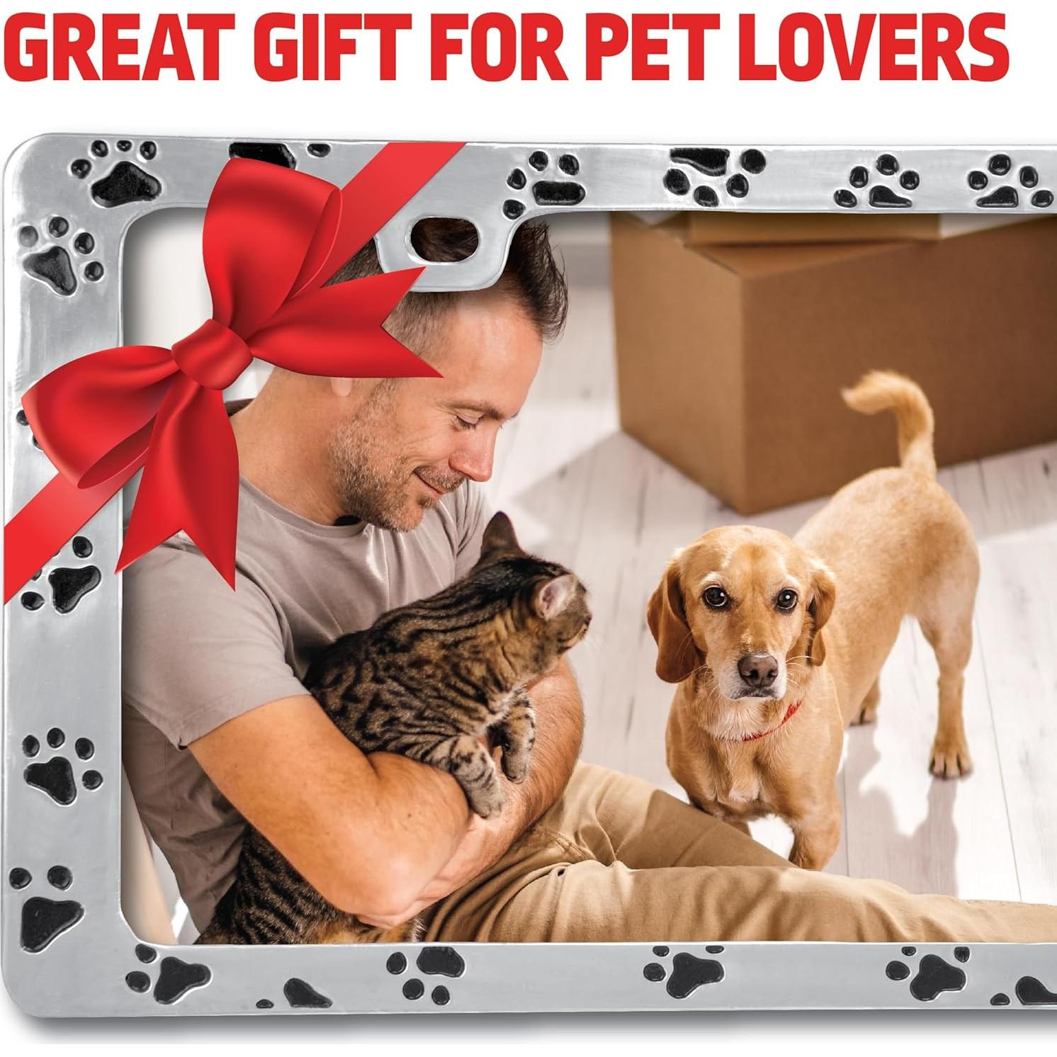 Marco de Placa de Licencia Bell Automotive Huellas de Pata