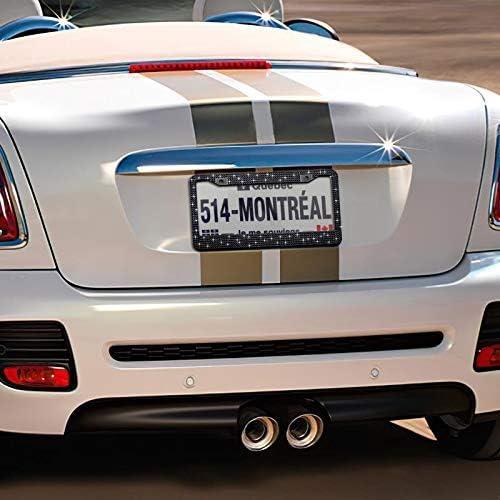 Marco de Placa de Licencia Brillante XCLPF con Rhinestones