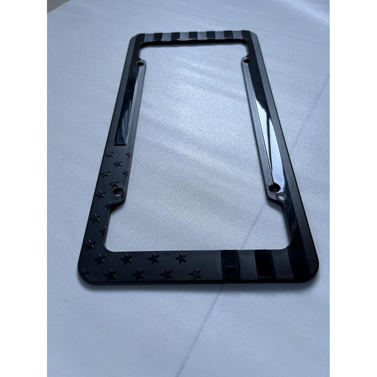 Marco de Placa de Licencia 3D Negro Hycoed con Bandera Americana