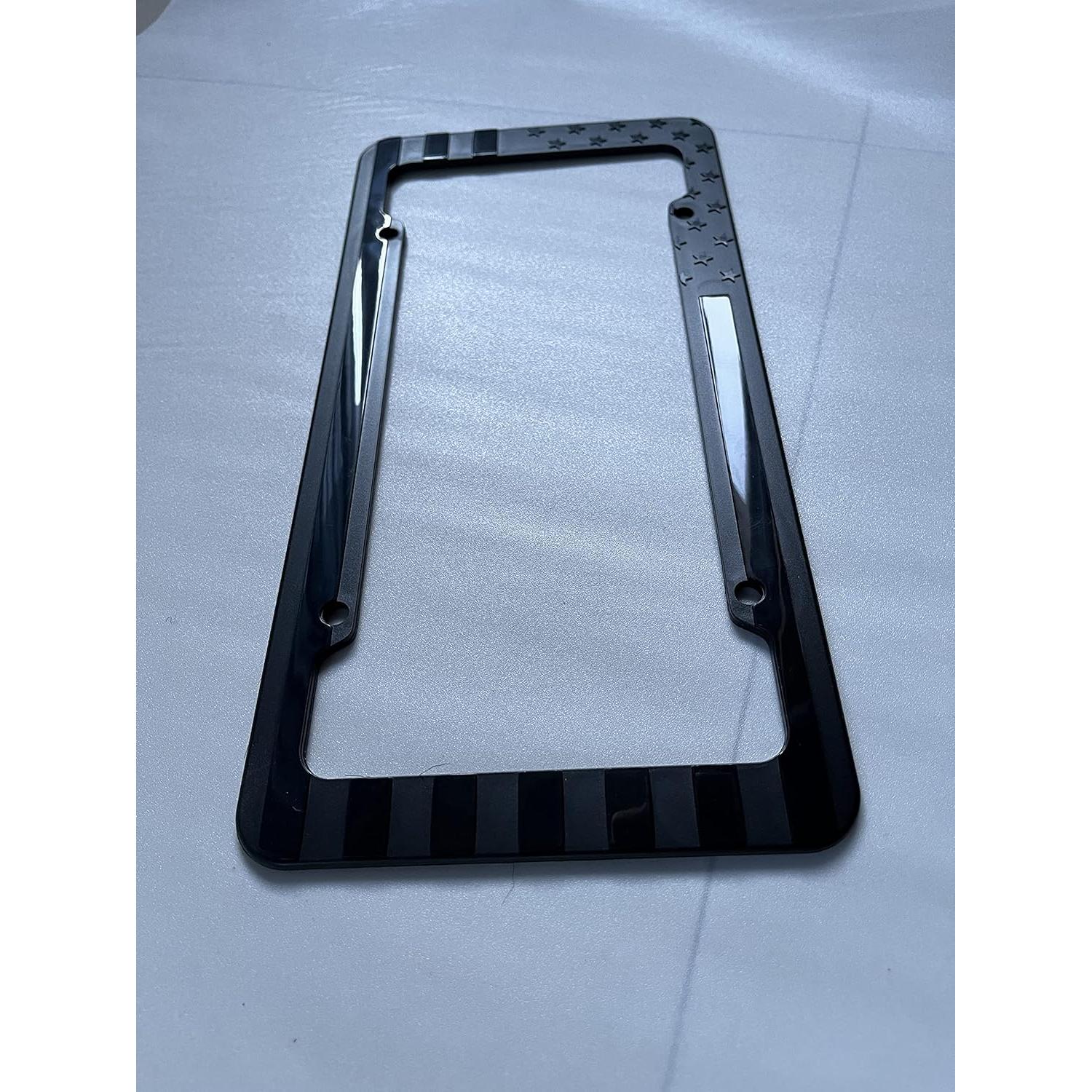 Marco de Placa de Licencia 3D Negro Hycoed con Bandera Americana