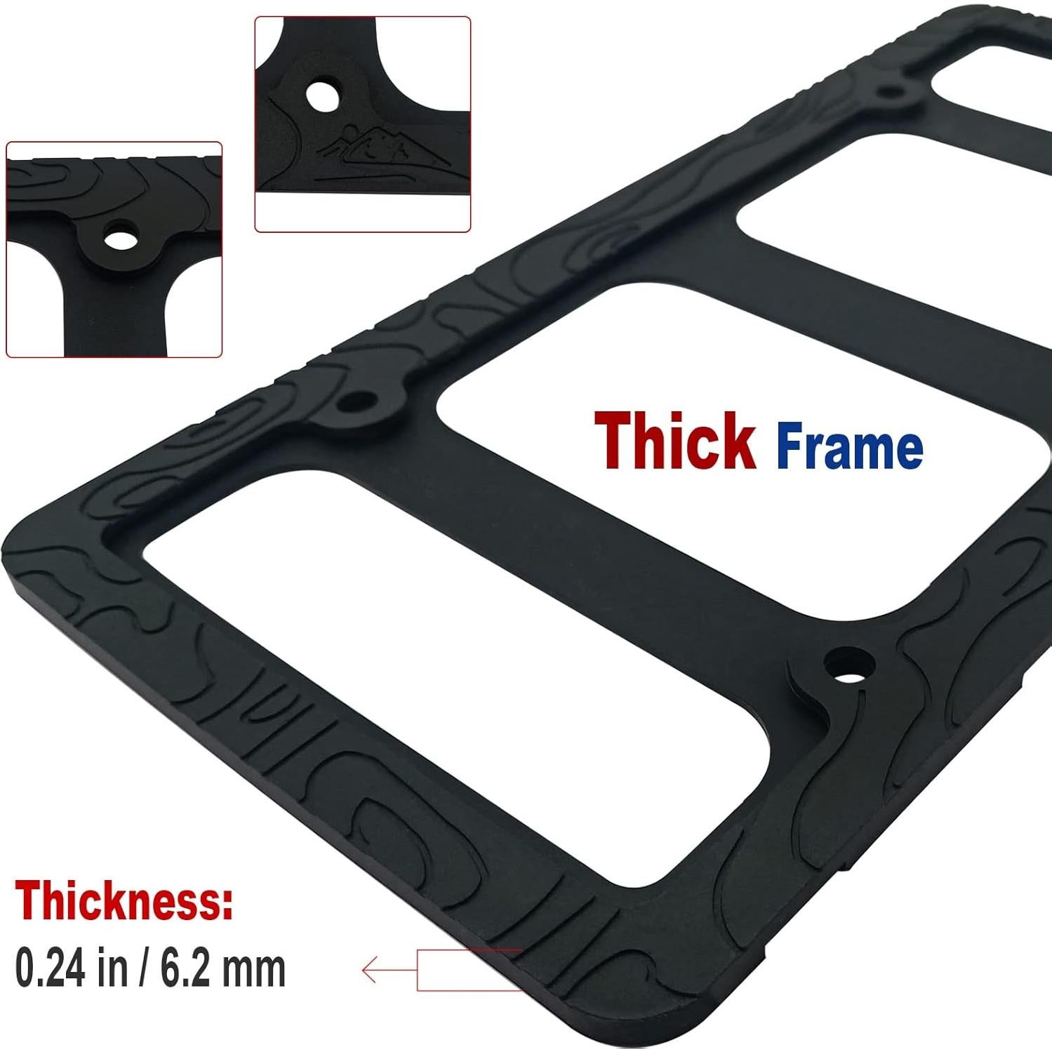 Marco de Placa de Licencia de Silicona FBJTDQ - Topografía 2 Pzas