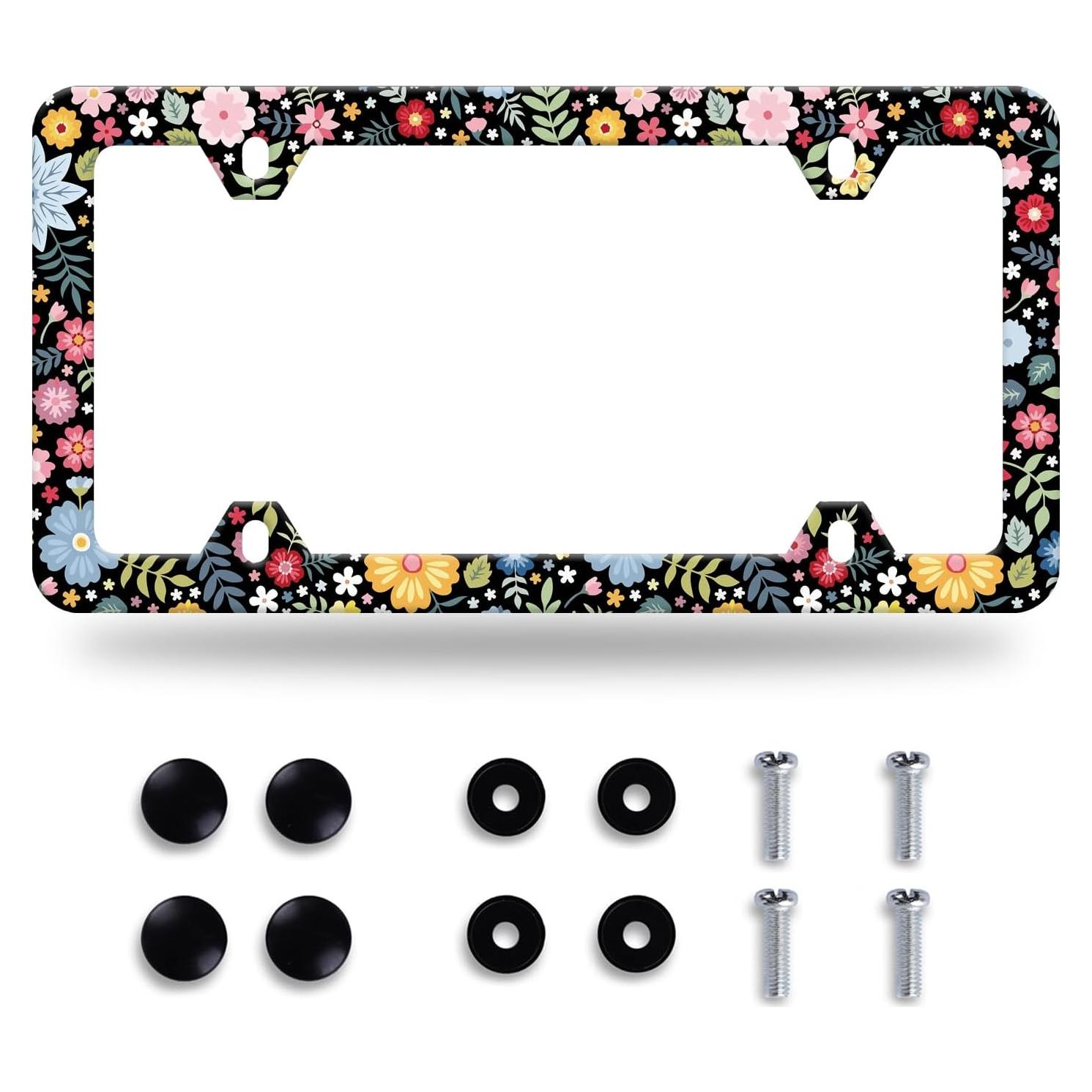 Marco de Placa de Licencia NINANMY Acero Inoxidable 31.2x16cm