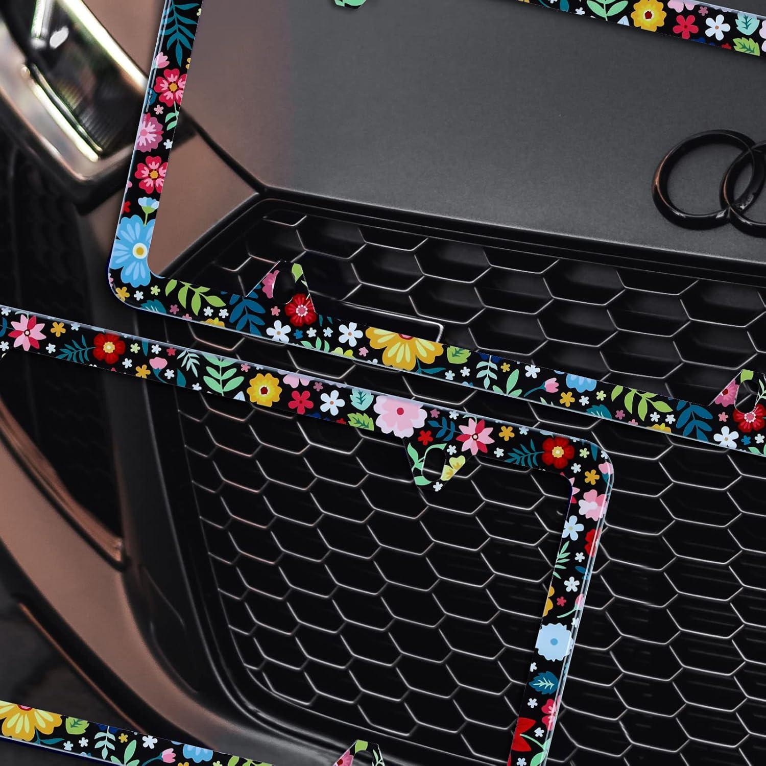 Marco de Placa de Licencia NINANMY Acero Inoxidable 31.2x16cm