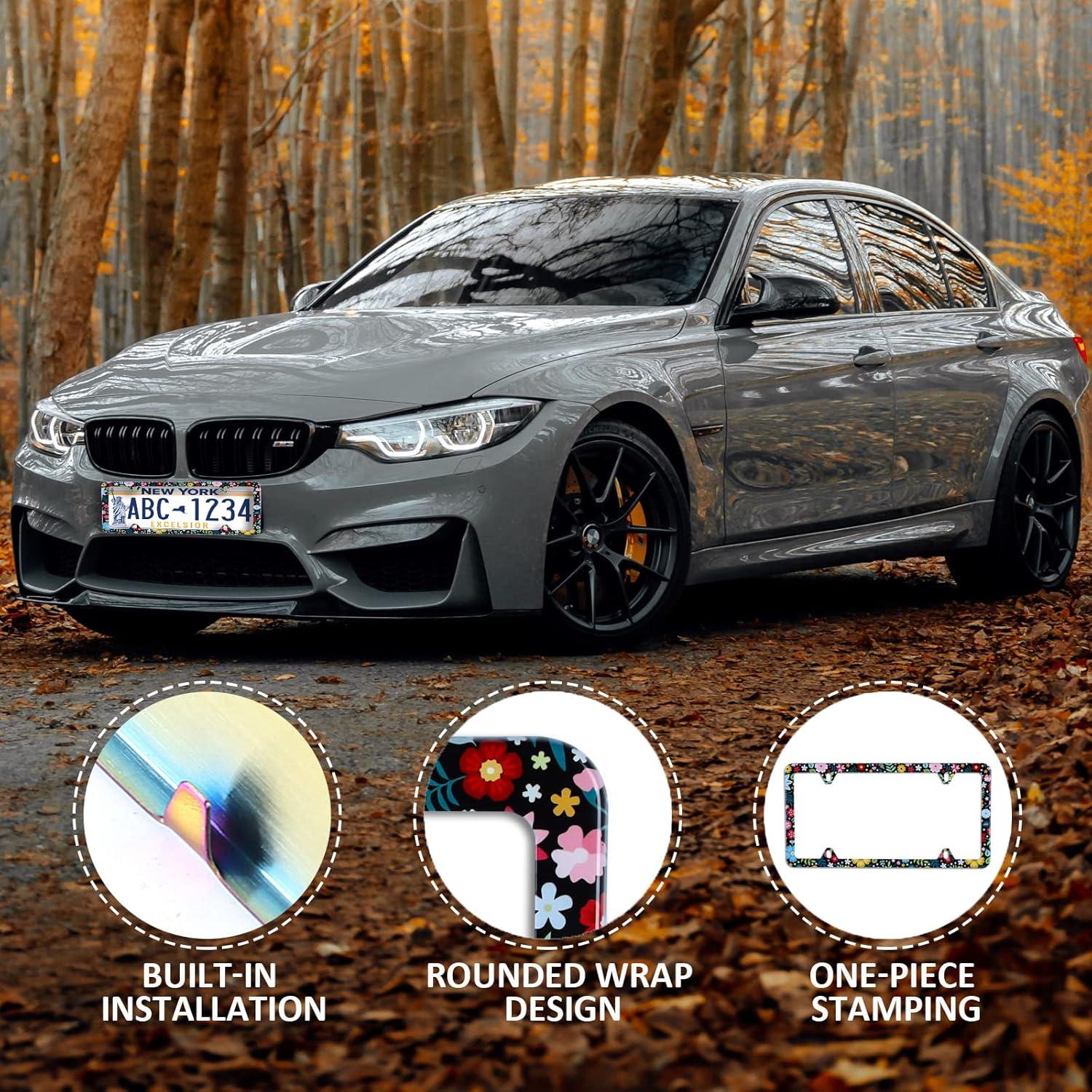 Marco de Placa de Licencia NINANMY Acero Inoxidable 31.2x16cm