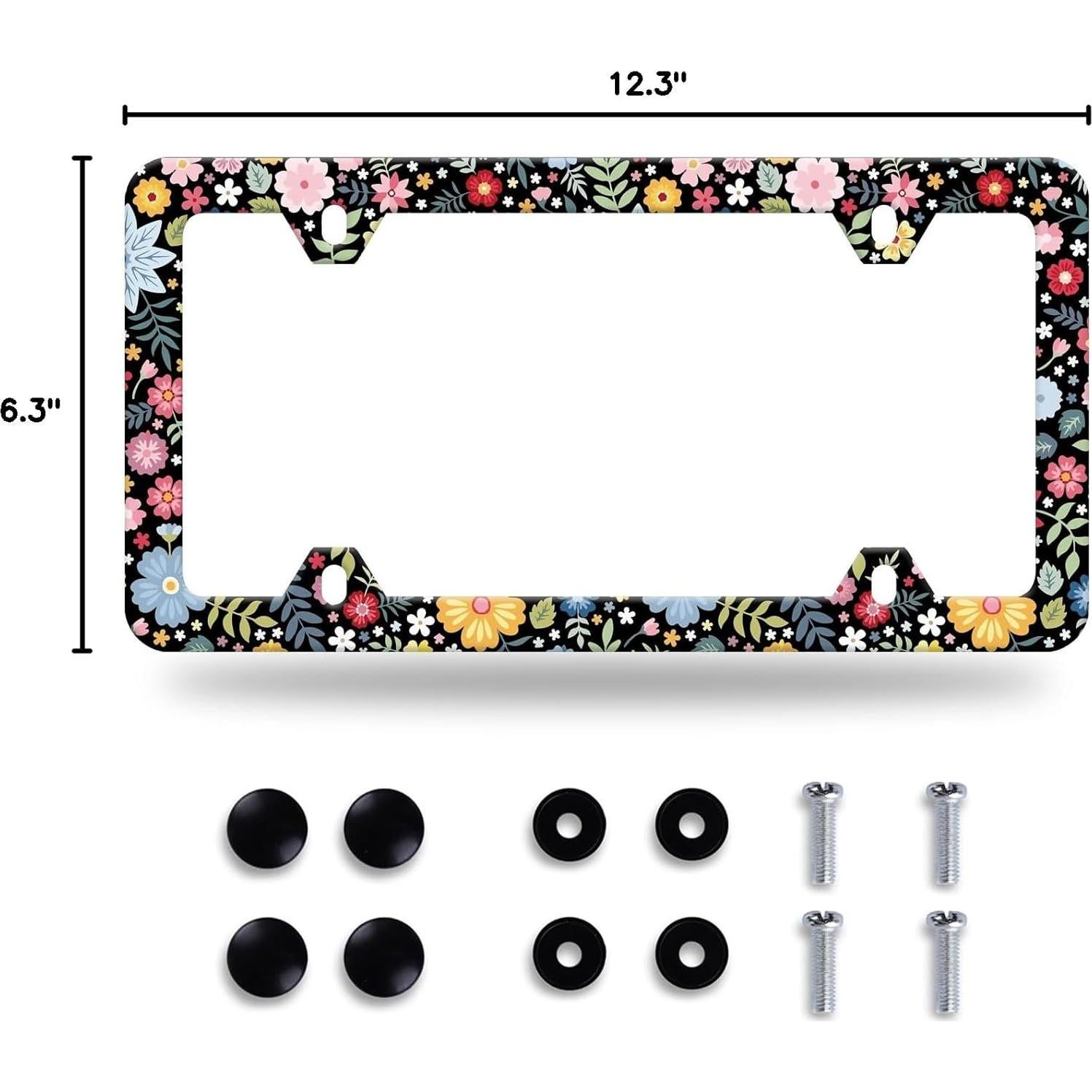 Marco de Placa de Licencia NINANMY Acero Inoxidable 31.2x16cm