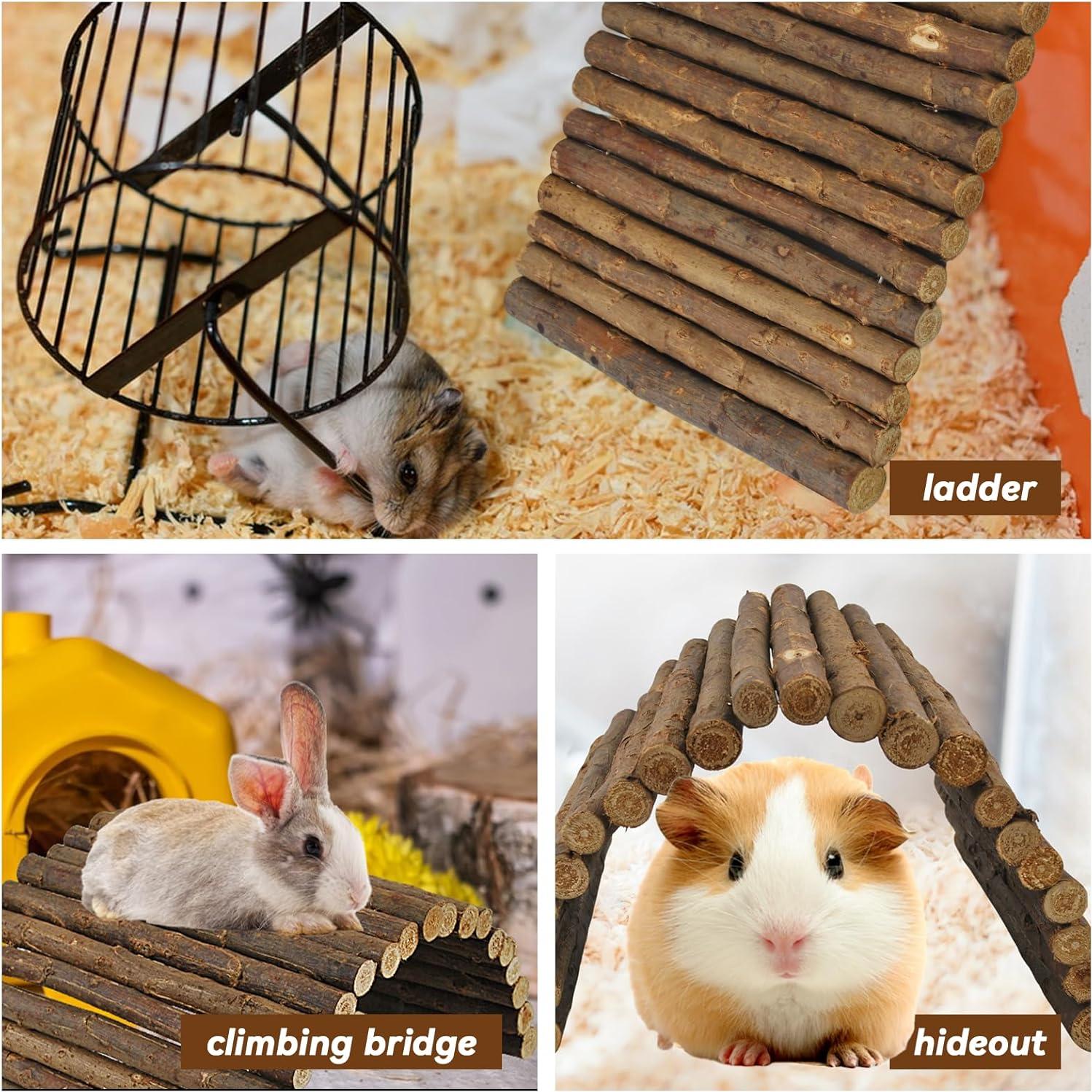 Puente de Madera Kathson para Hámster y Conejos 40x15 cm