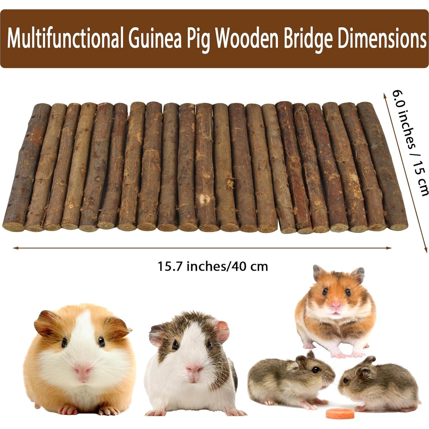 Puente de Madera Kathson para Hámster y Conejos 40x15 cm