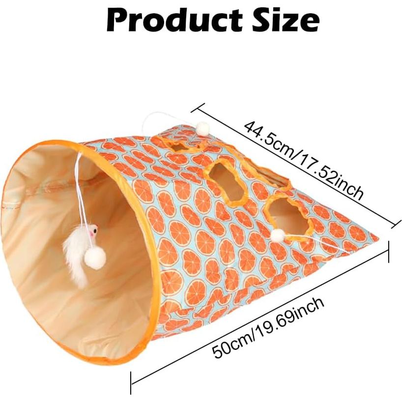 Juguete de túnel para gatos Kakalote con 3 bolas y sonido crujiente