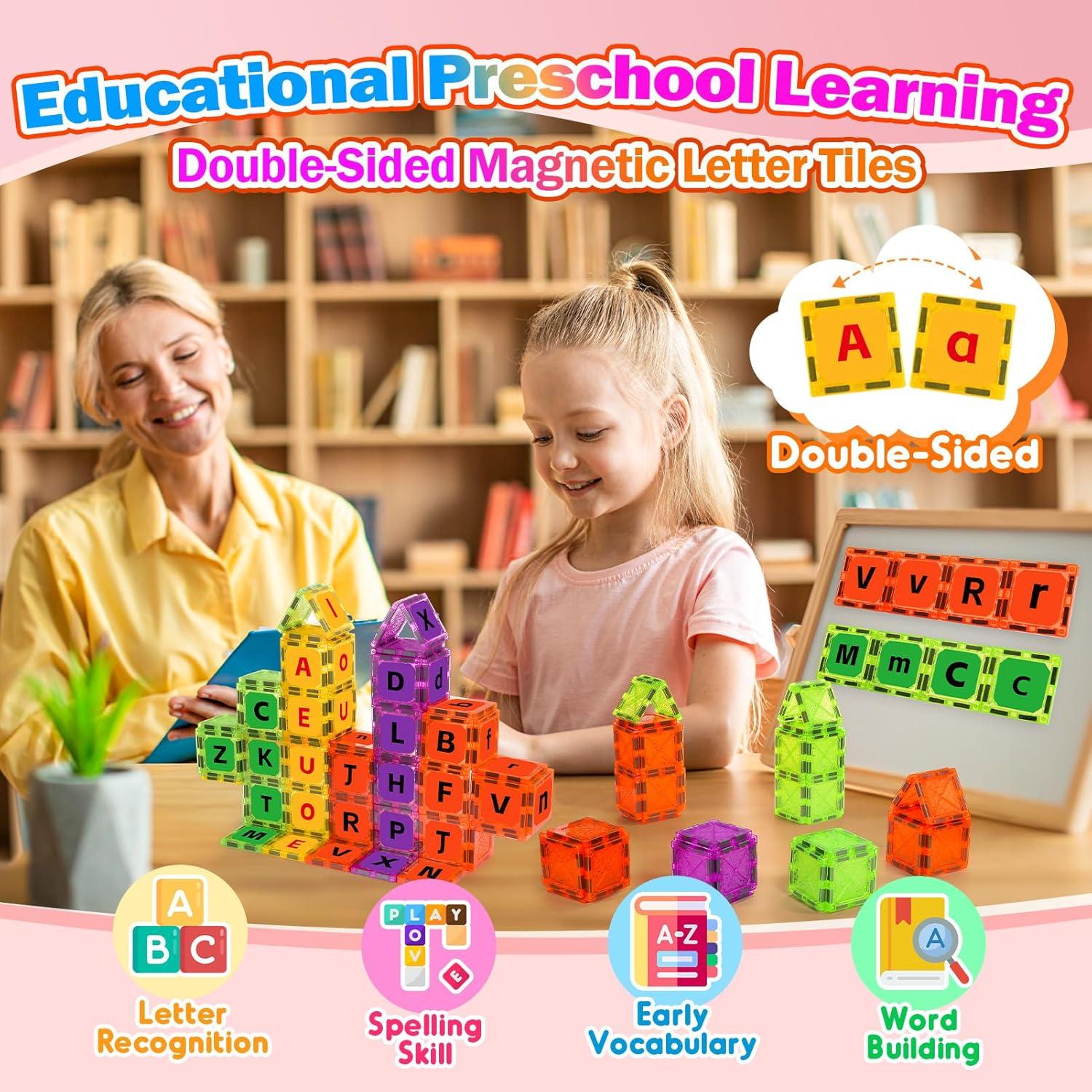 Juguetes de Letras Magnéticas Windidi 48 Piezas Educativos