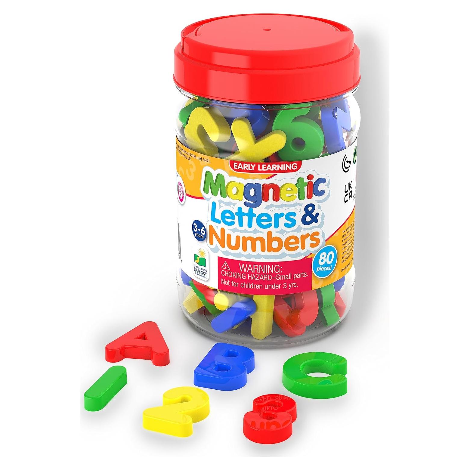 Letras y Números Magnéticos El Viaje del Aprendizaje - 80 Piezas