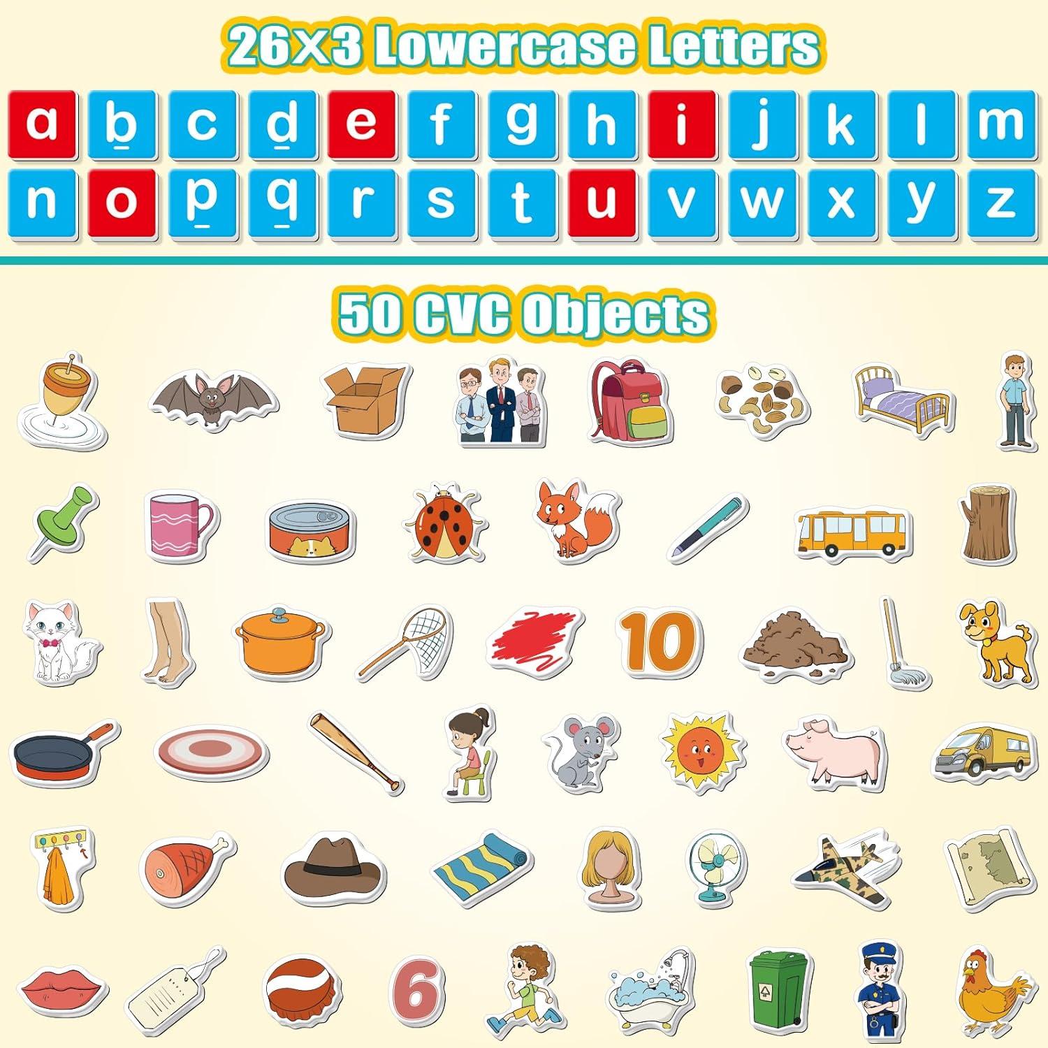 Imanes de Letras Magnéticas Quilinz - Juegos CVC Educativos