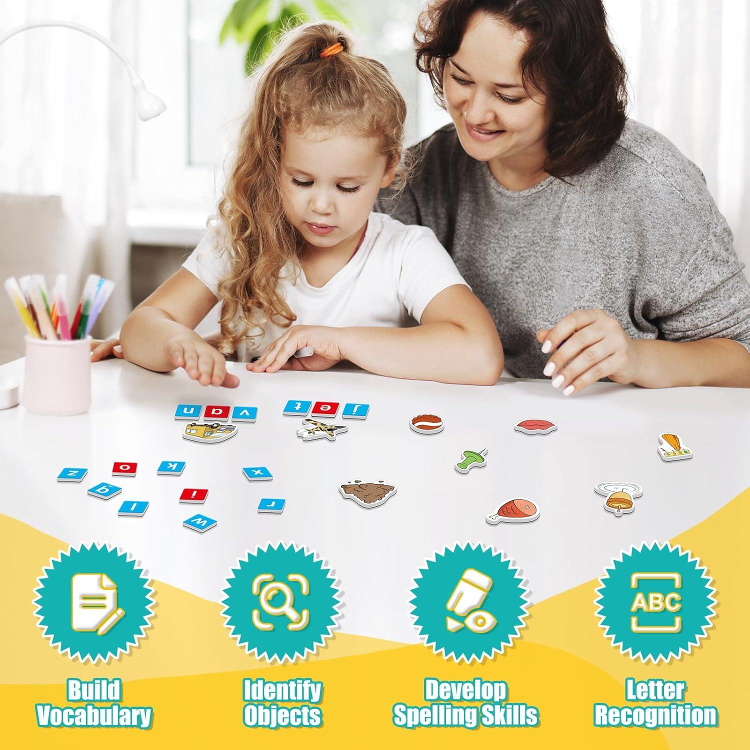 Imanes de Letras Magnéticas Quilinz - Juegos CVC Educativos