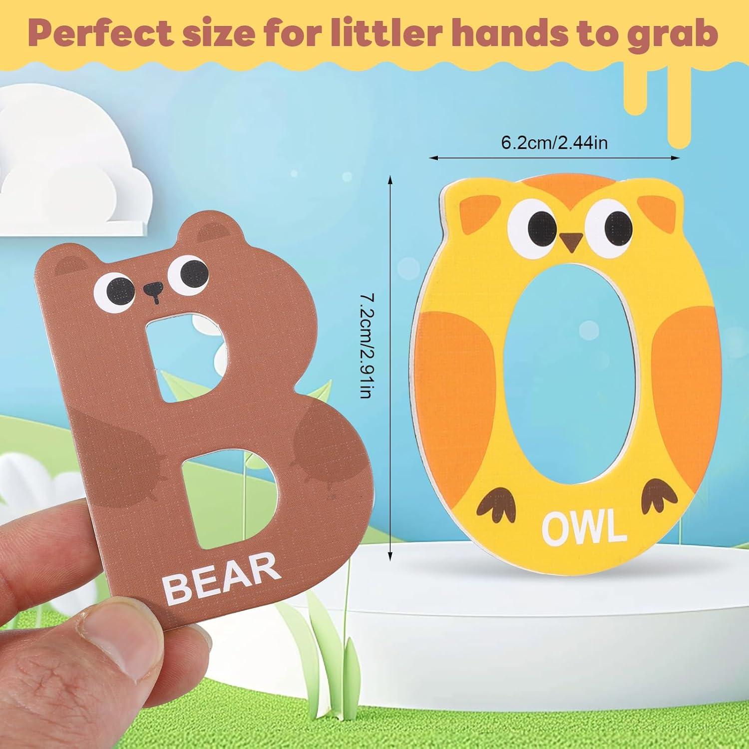 Letras Magnéticas Grandes Thboxes 26 Piezas Animales Coloridas