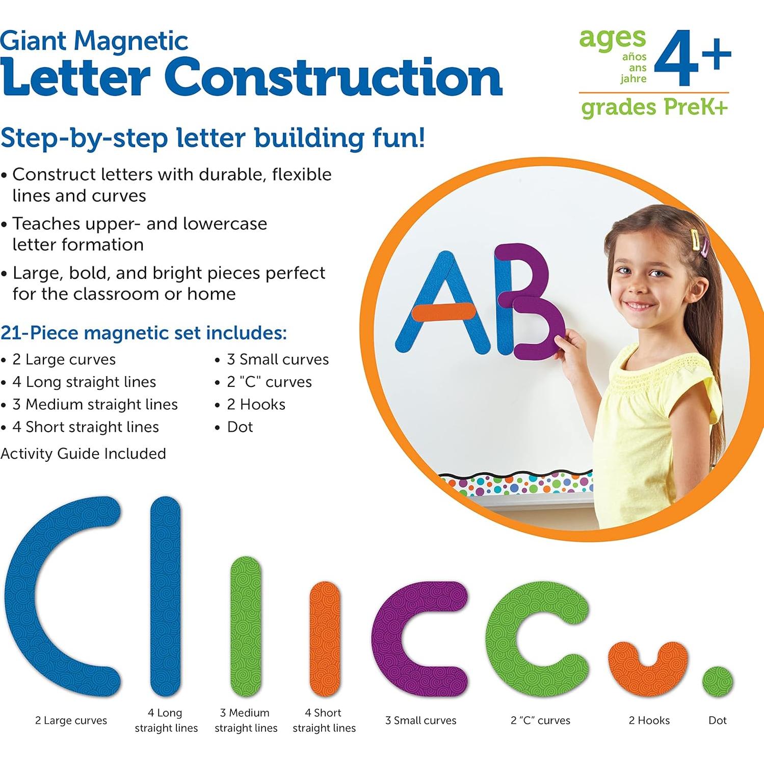 Letras Magnéticas Gigantes Learning Resources - 21 Piezas 19 cm