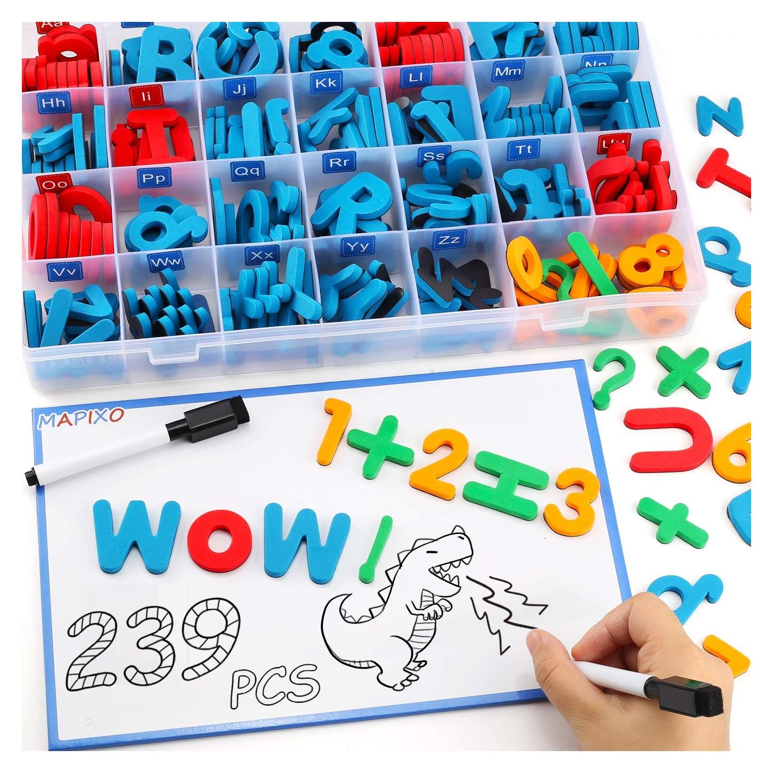 Juego de Letras y Números Magnéticos MAPIXO 235 Piezas