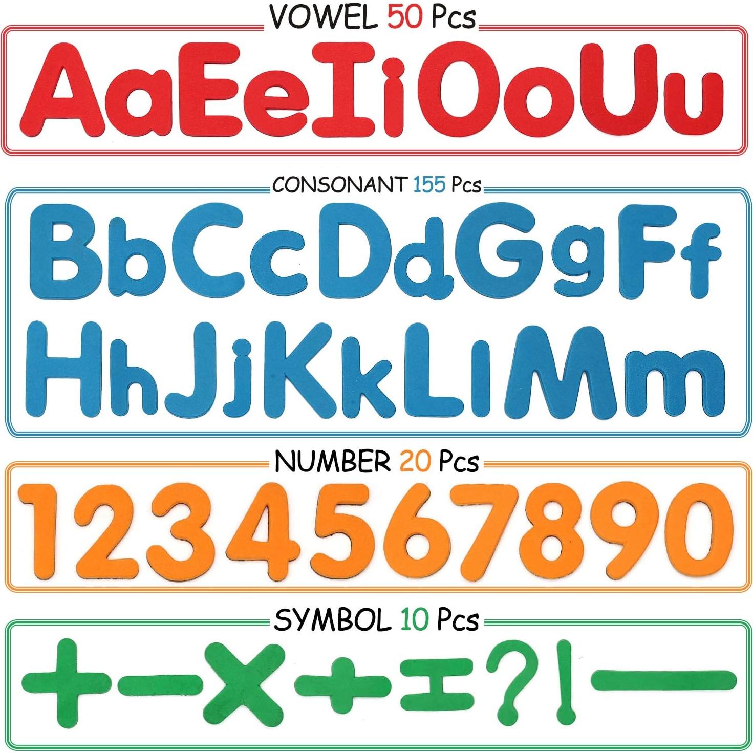 Juego de Letras y Números Magnéticos MAPIXO 235 Piezas