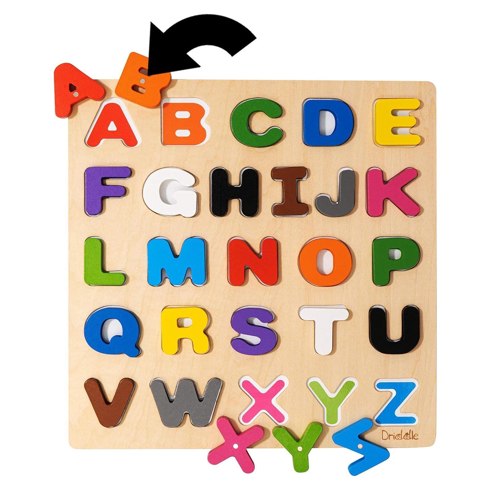 Rompecabezas Educativo Magnético de Madera Driddle - Alfabeto y Colores