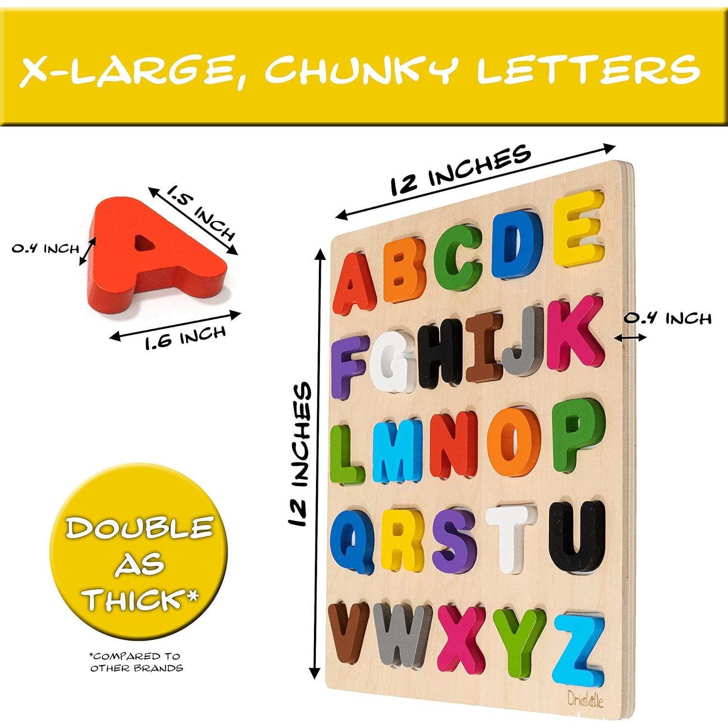 Rompecabezas Educativo Magnético de Madera Driddle - Alfabeto y Colores