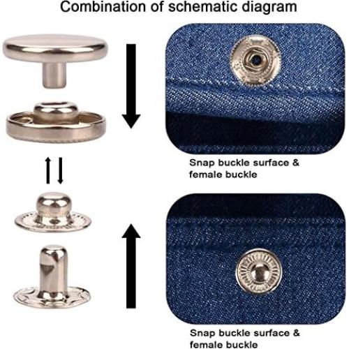 Kit de Broches a Presión Arokimi 100 Piezas 4 Colores