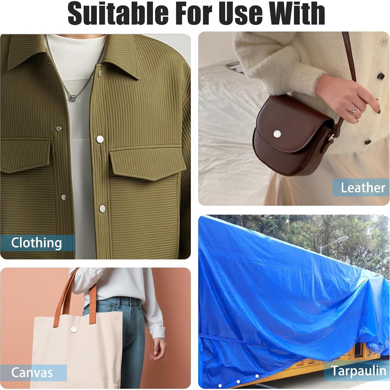 Kit de Botones a Presión NVAAV 213PCS Acero Inoxidable