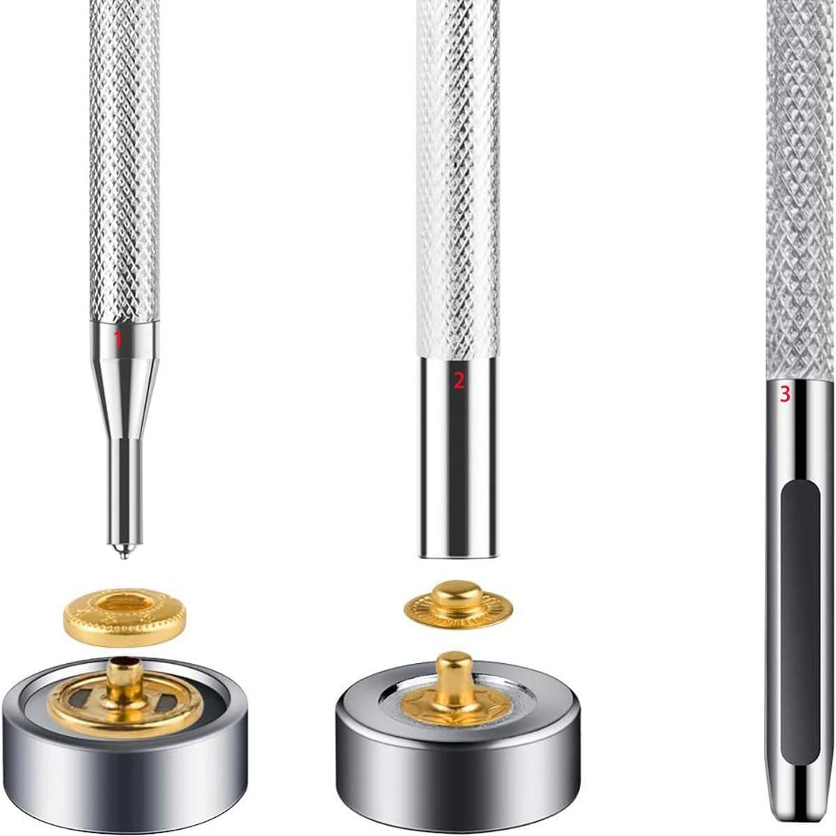 Kit de Botones a Presión de Cuero 120 Conjuntos 12.5mm XJYWSH