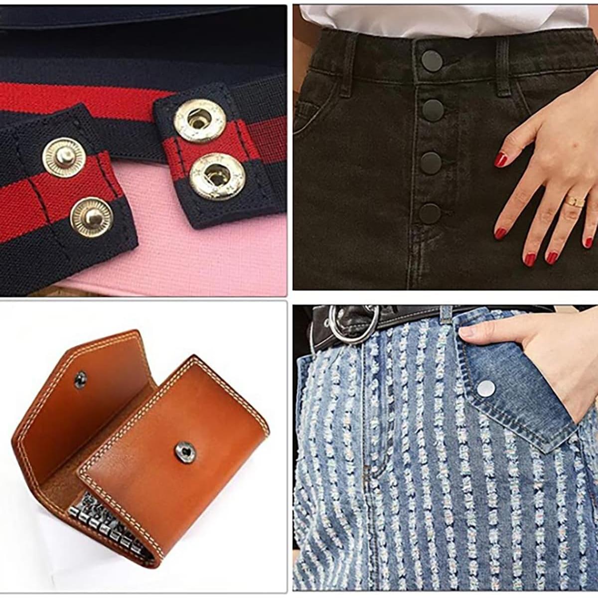 Kit de Botones a Presión de Cuero 120 Conjuntos 12.5mm XJYWSH