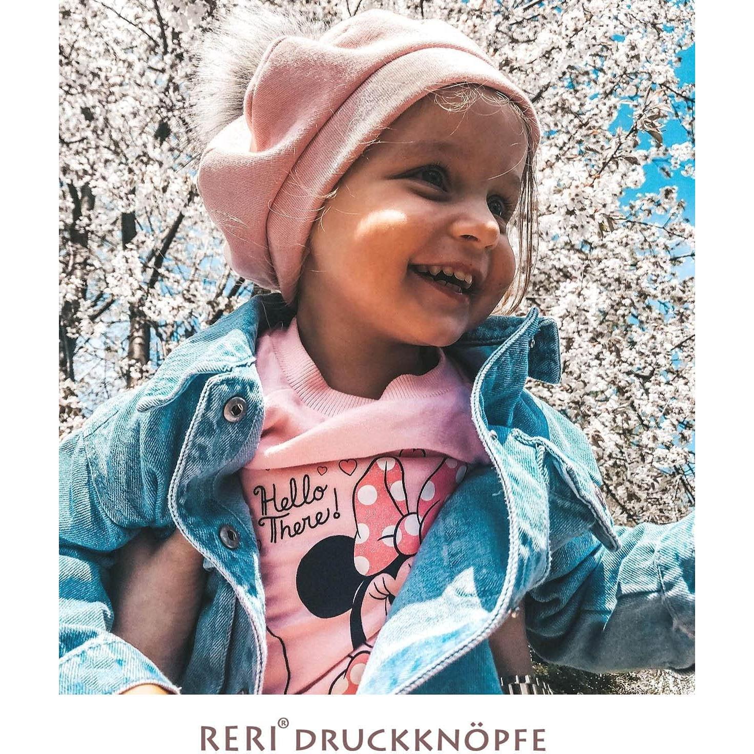 Set de 12 Botones a Presión RERI 15mm Metálicos con Herramientas