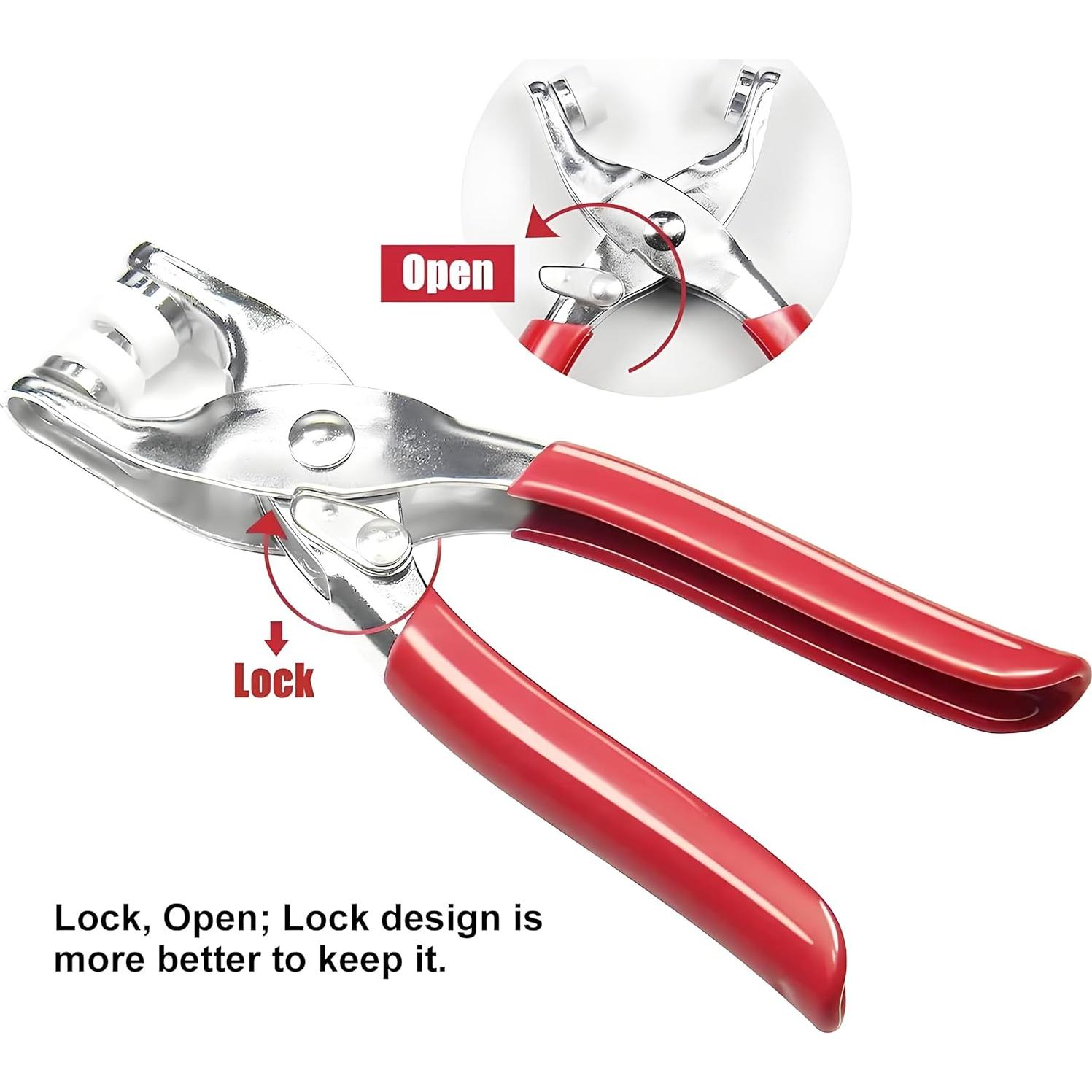 100 Botones de Metal Abruga + Pinza y Herramientas de Costura