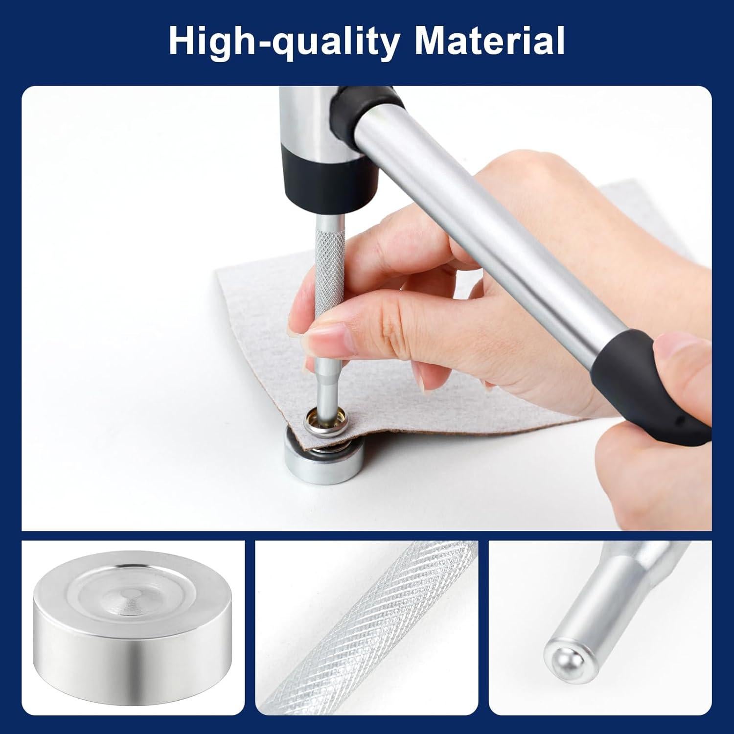 Kit de Botones a Presión Hicdaw 155 Piezas Acero Inoxidable