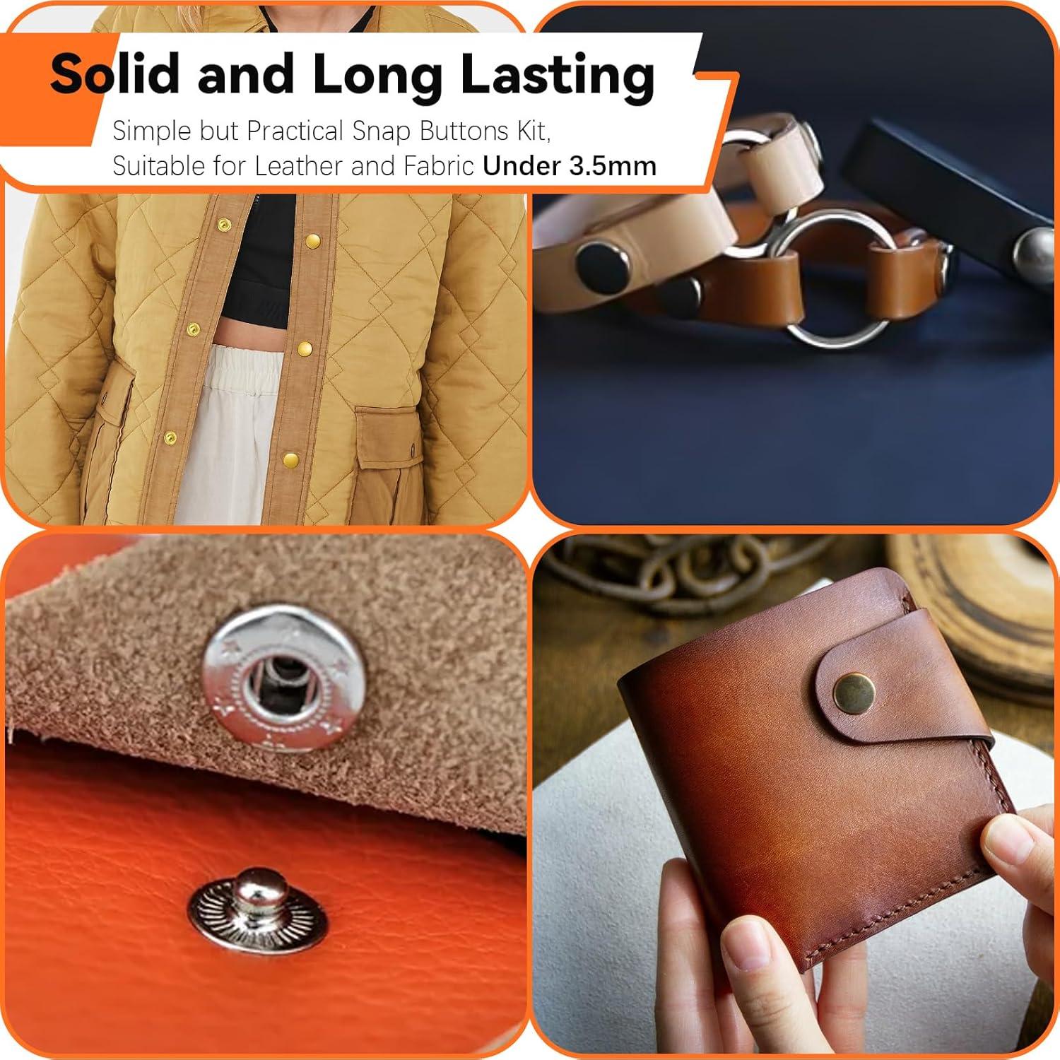 Kit de Herramientas para Botones a Presión Sopnom 15mm 160 Piezas