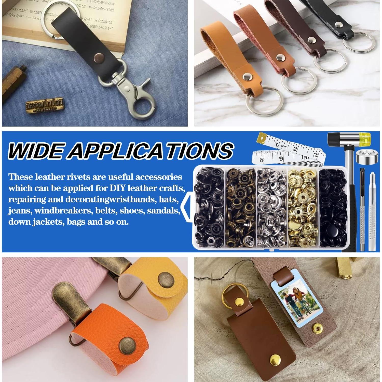 Kit de Broches a Presión XRIHSNAVI 506 Pcs 15mm Acero Inoxidable