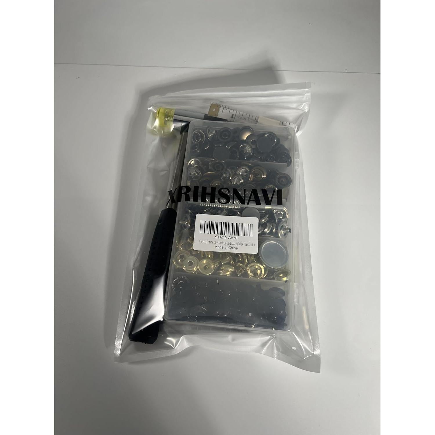 Kit de Broches a Presión XRIHSNAVI 506 Pcs 15mm Acero Inoxidable