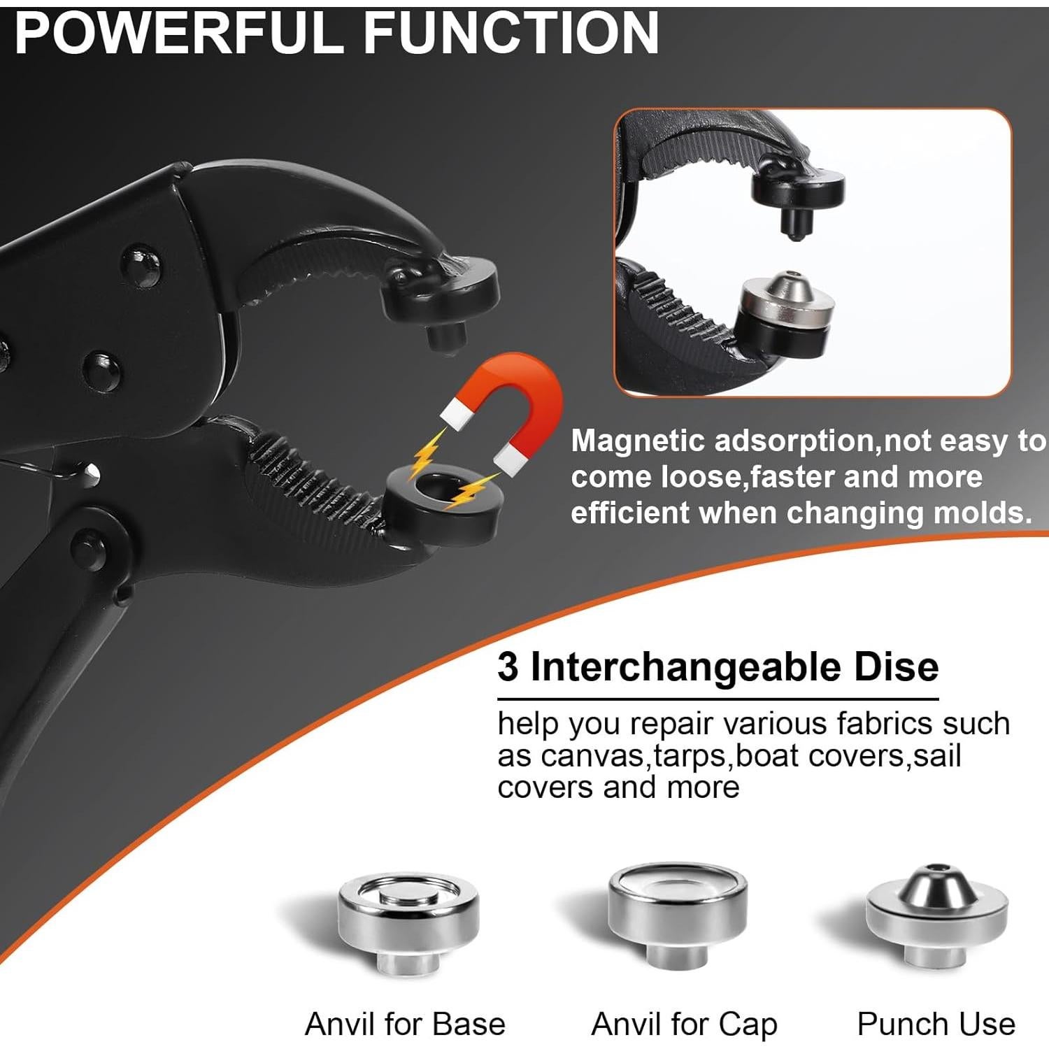 Kit de herramientas de sujetador a presión Lemecima 353 PCS