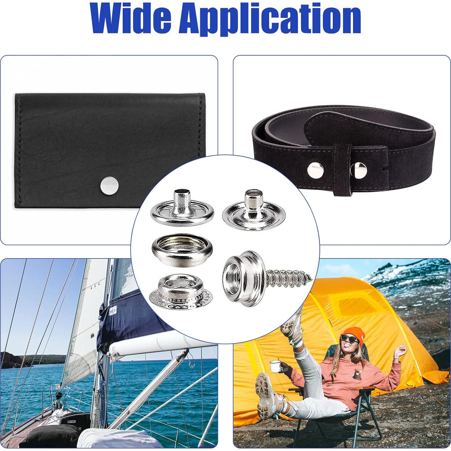 Kit de Botones de Lienzo ZYNERY 353 Piezas Acero Inoxidable