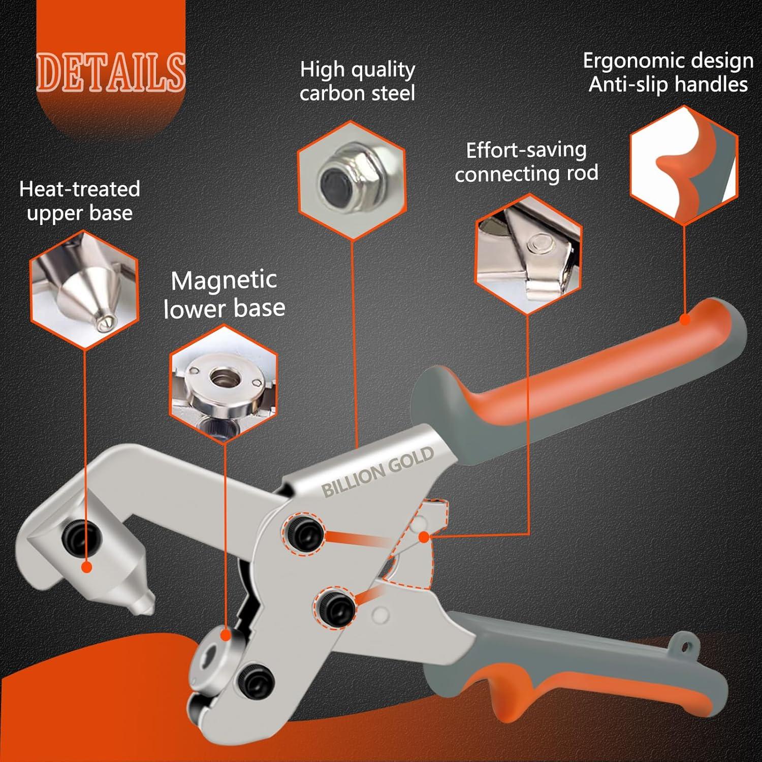 Kit de Broches de Lona BILLION GOLD EK6009 - Alta Resistencia