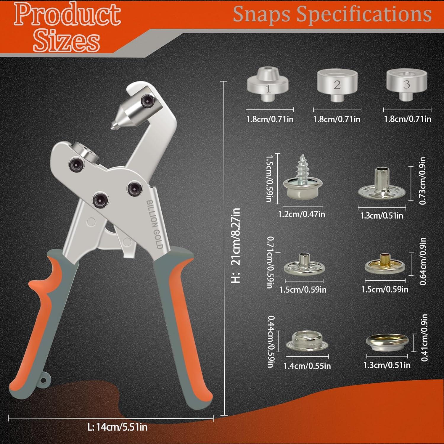 Kit de Broches de Lona BILLION GOLD EK6009 - Alta Resistencia