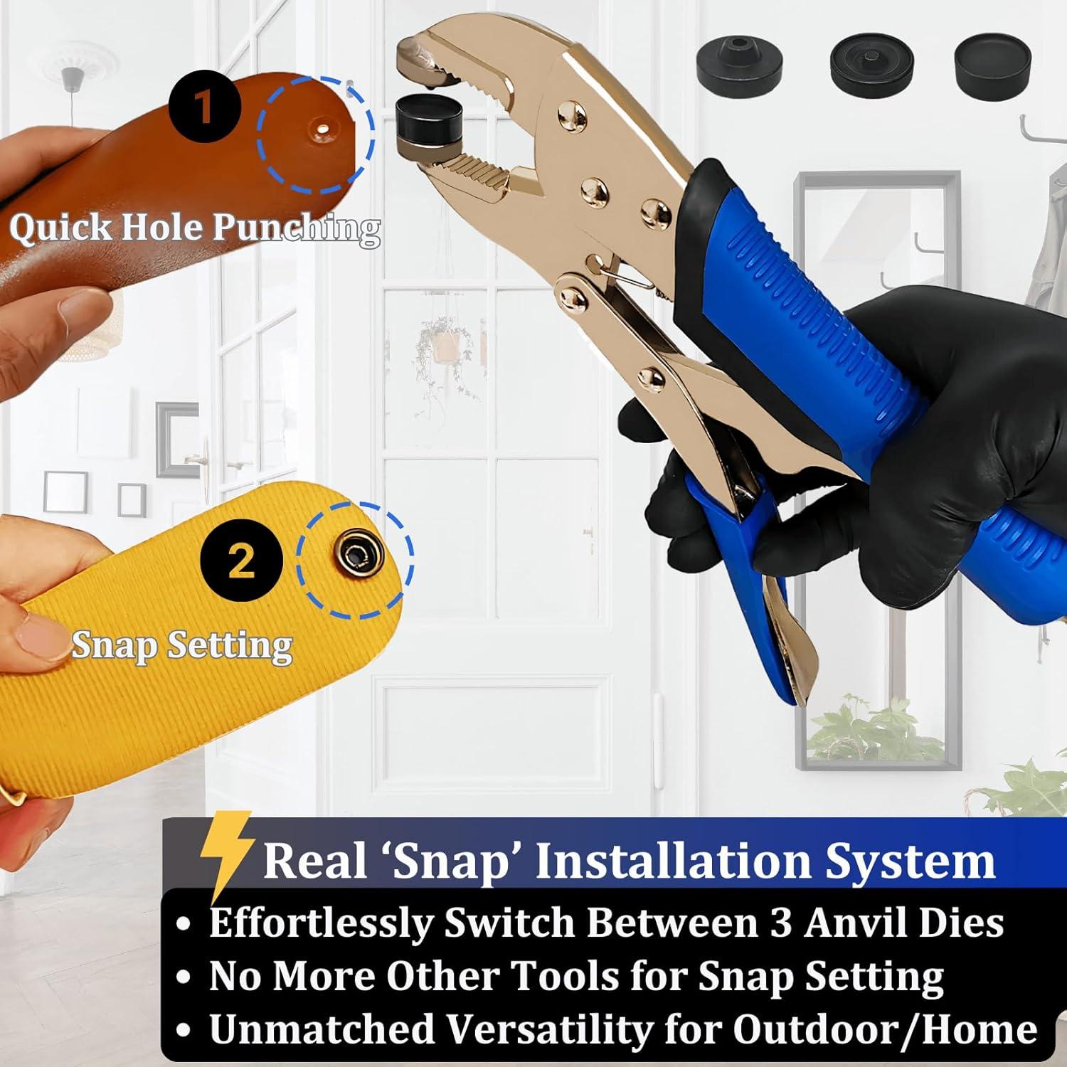 Kit de Botones a Presión Jiffy2NE1 - 120 Piezas Metal 15mm