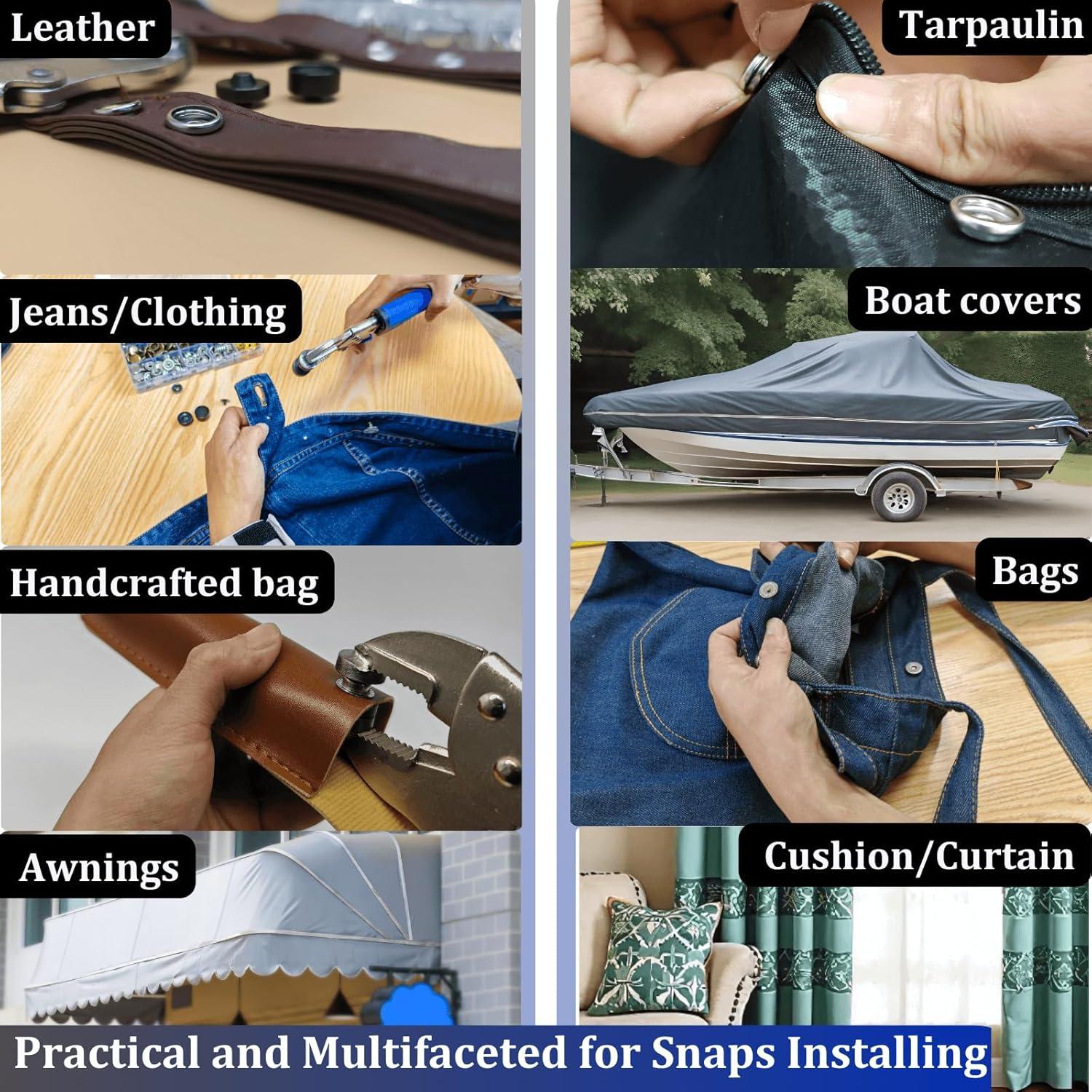 Kit de Botones a Presión Jiffy2NE1 - 120 Piezas Metal 15mm