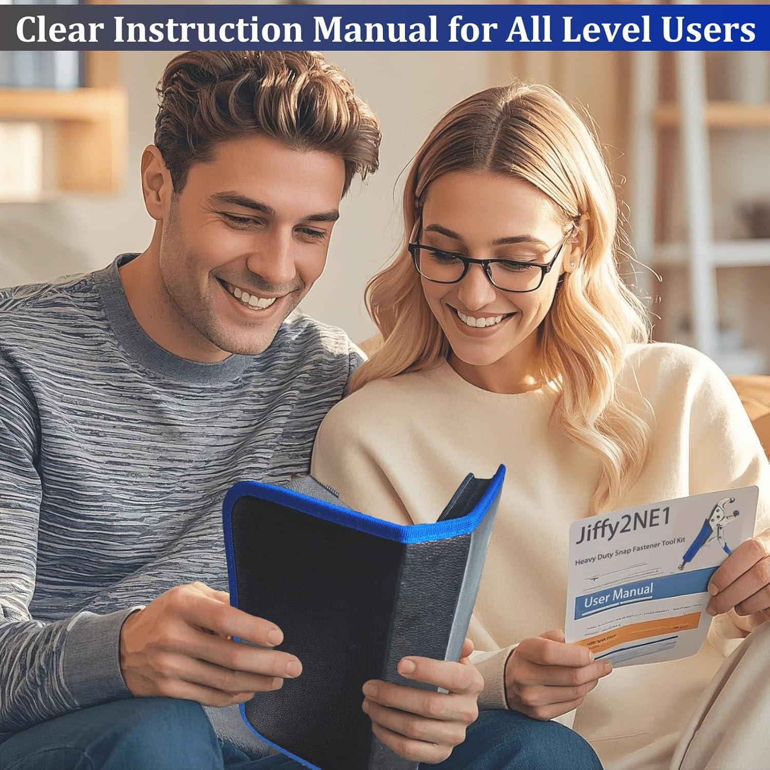 Kit de Botones a Presión Jiffy2NE1 - 120 Piezas Metal 15mm