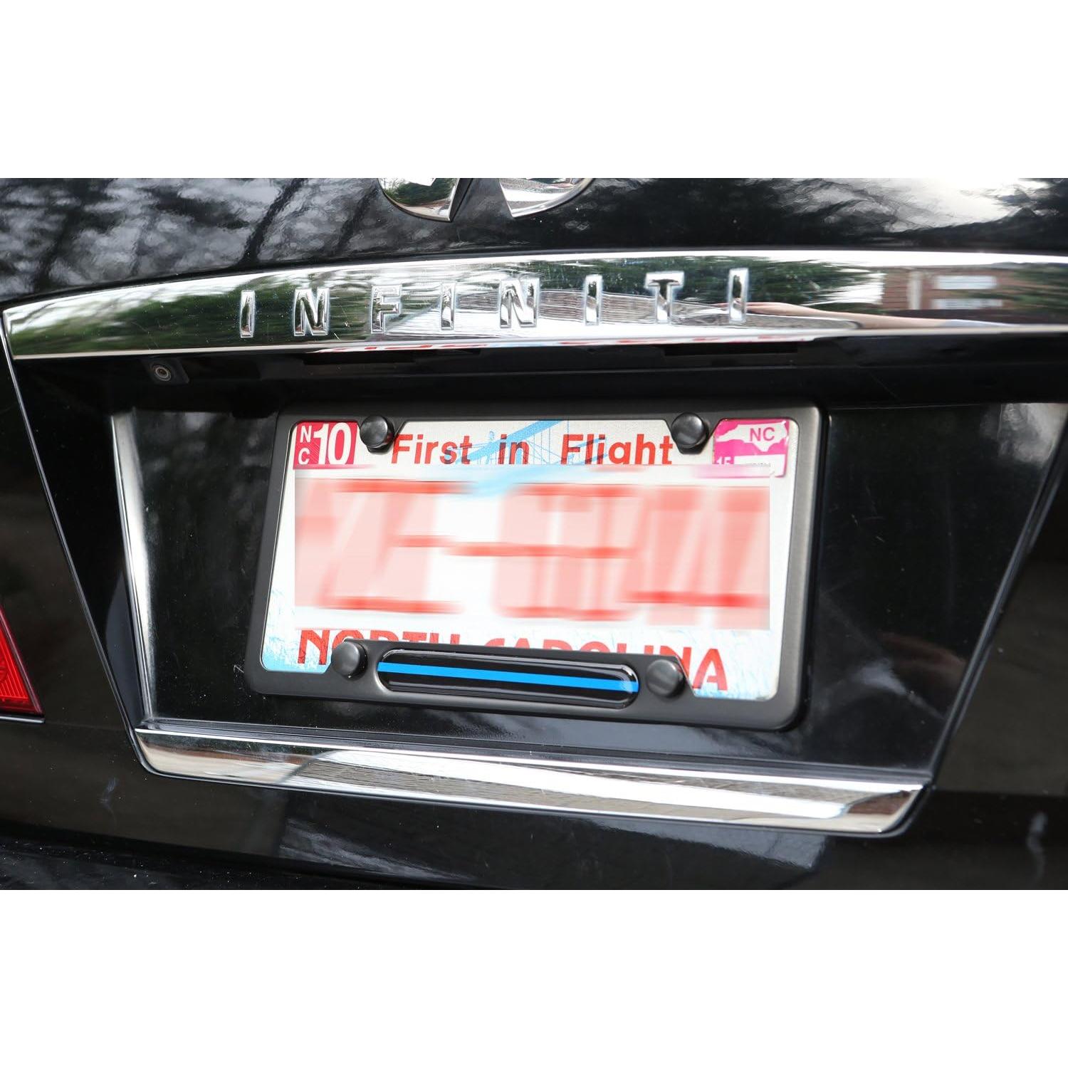 Marco de Placa de Licencia LFPartS Acero Inoxidable Negro 30.48x15.24cm