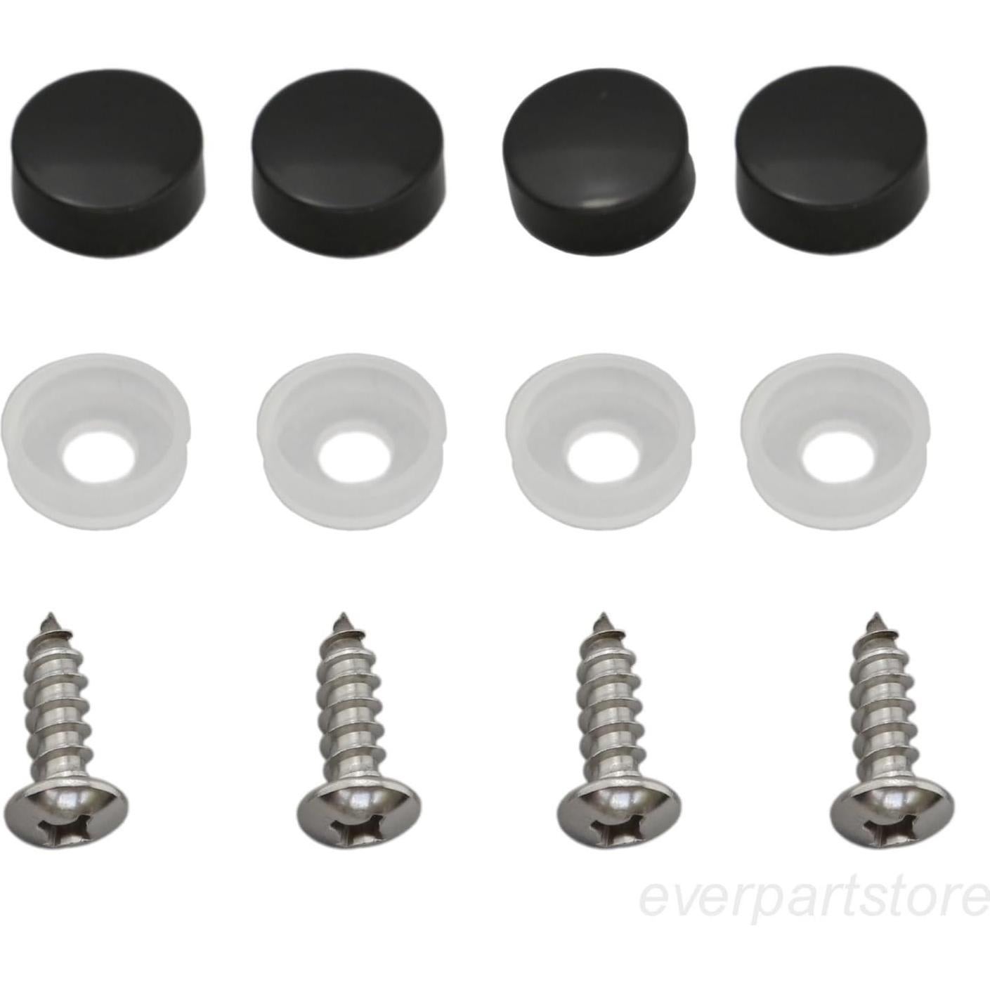 Marco de Placa de Licencia LFPartS Acero Inoxidable Negro 30.48x15.24cm