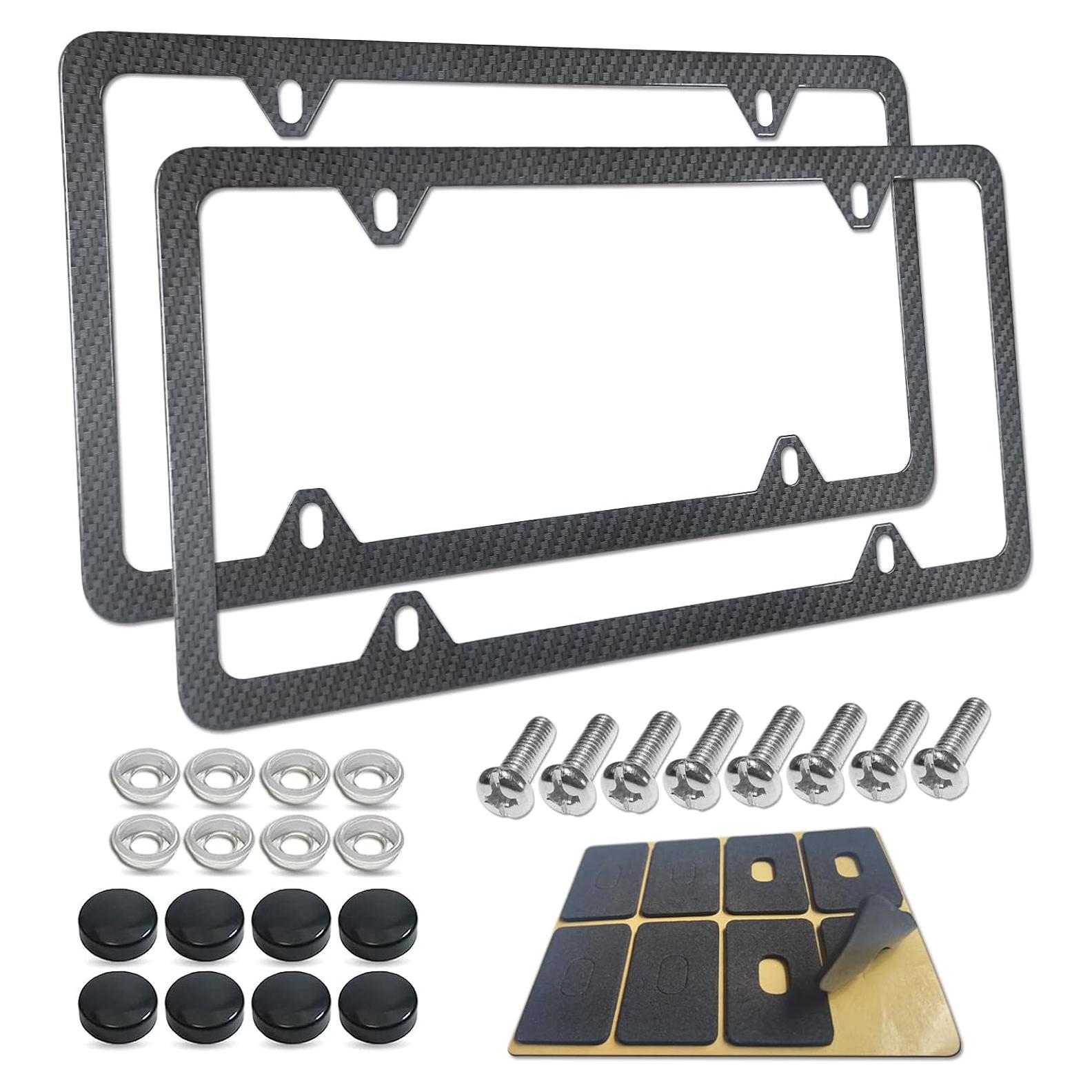 Marco de Placa de Licencia Aootf Fibra de Carbono 30.5x15.2 cm