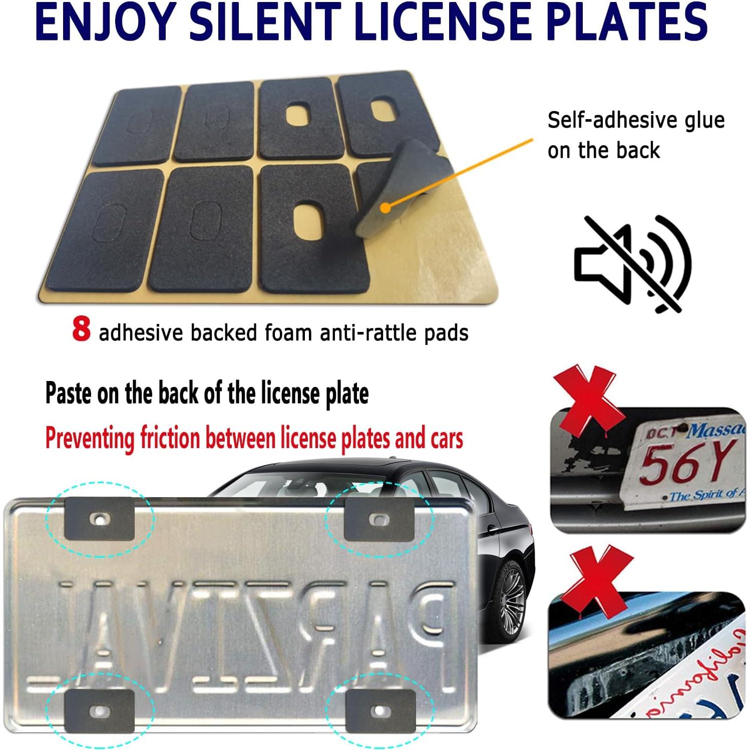 Marco de Placa de Licencia Aootf Fibra de Carbono 30.5x15.2 cm