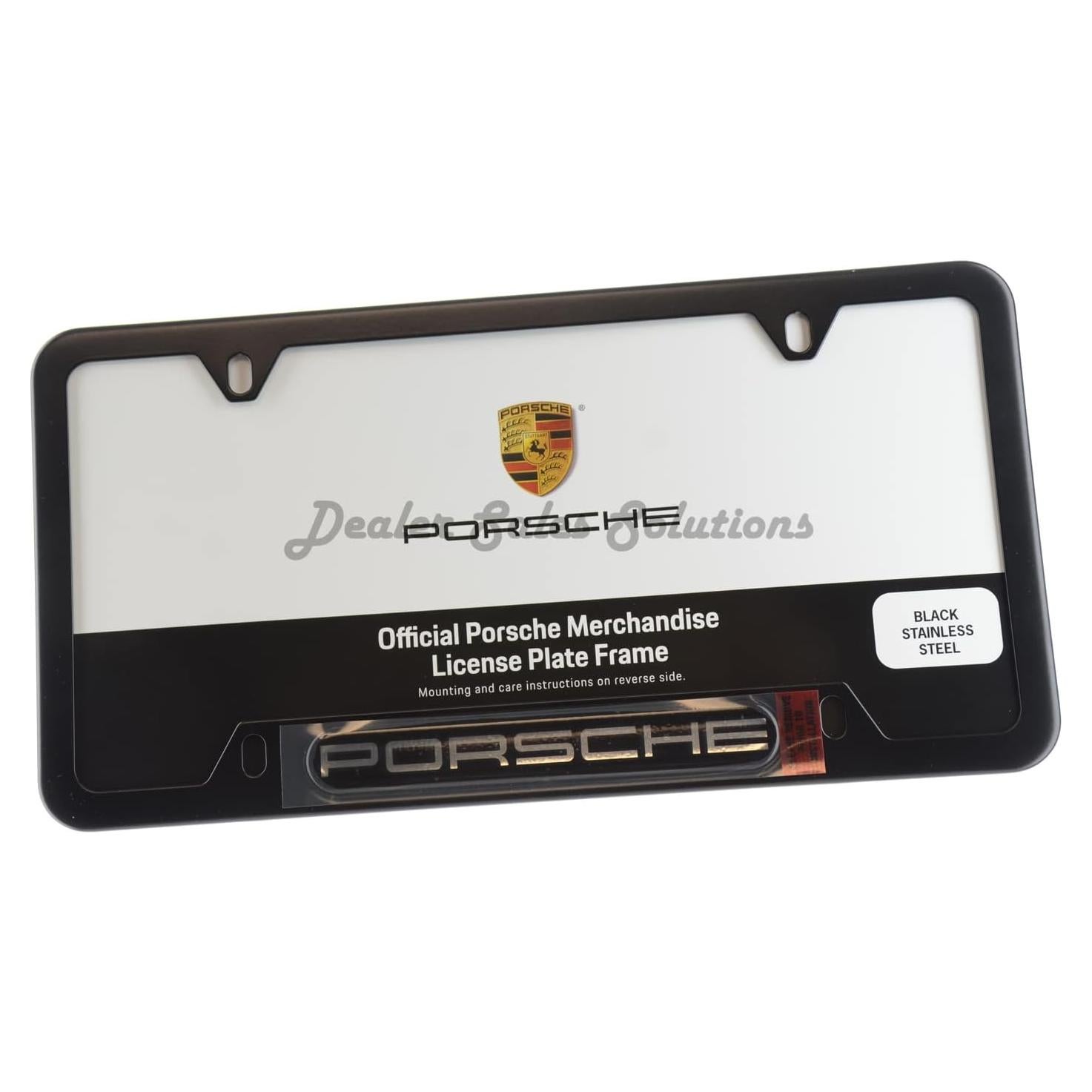 Marco de Licencia Porsche PNA 702 005 00 Acero Inoxidable Negro